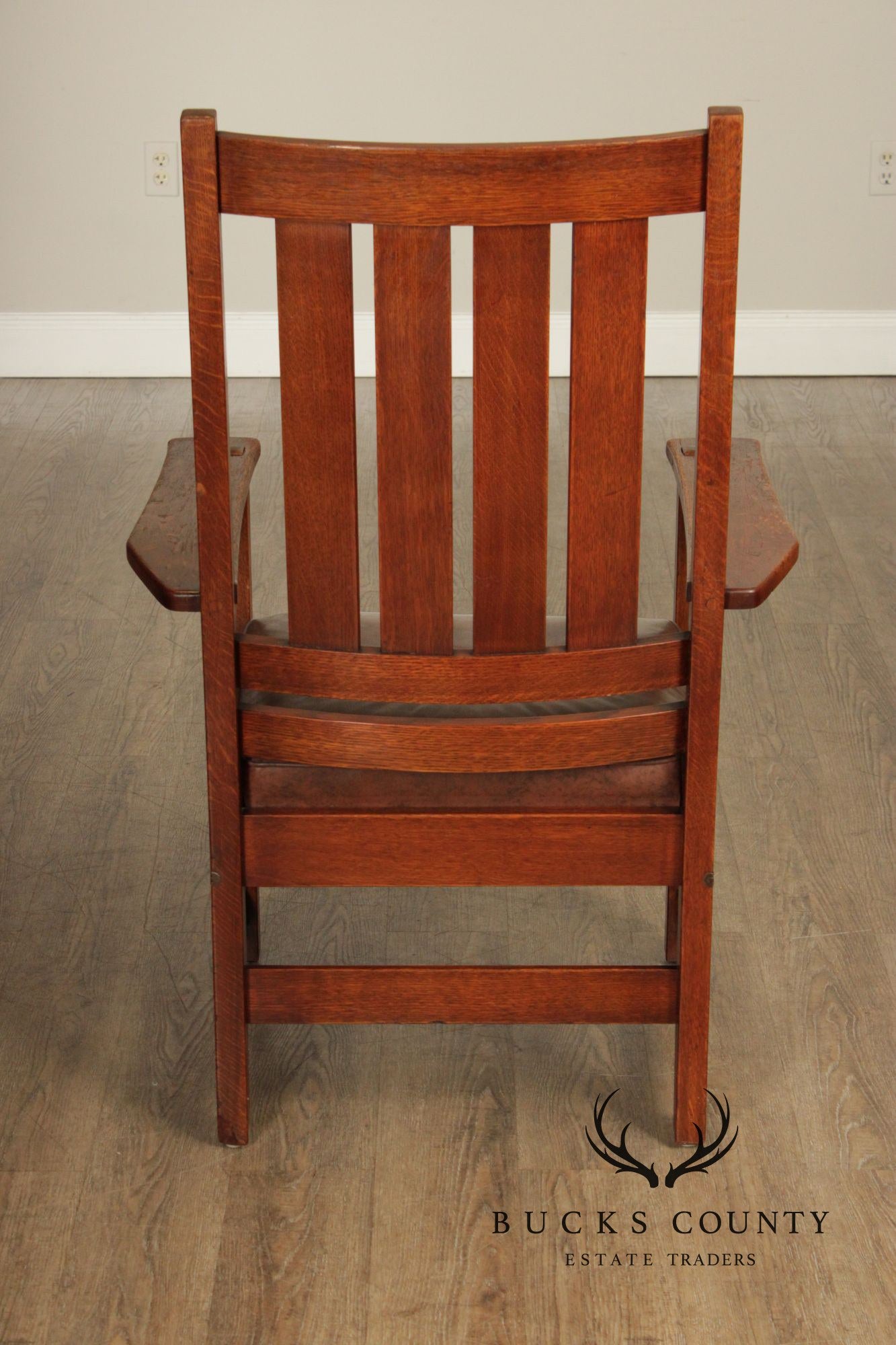 L. & J.G. Stickley Antique Mission Oak Armchair