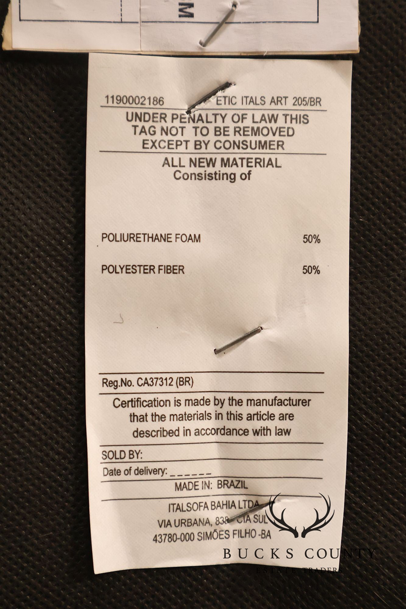 Italsofa Pair of Black Leather Sofas