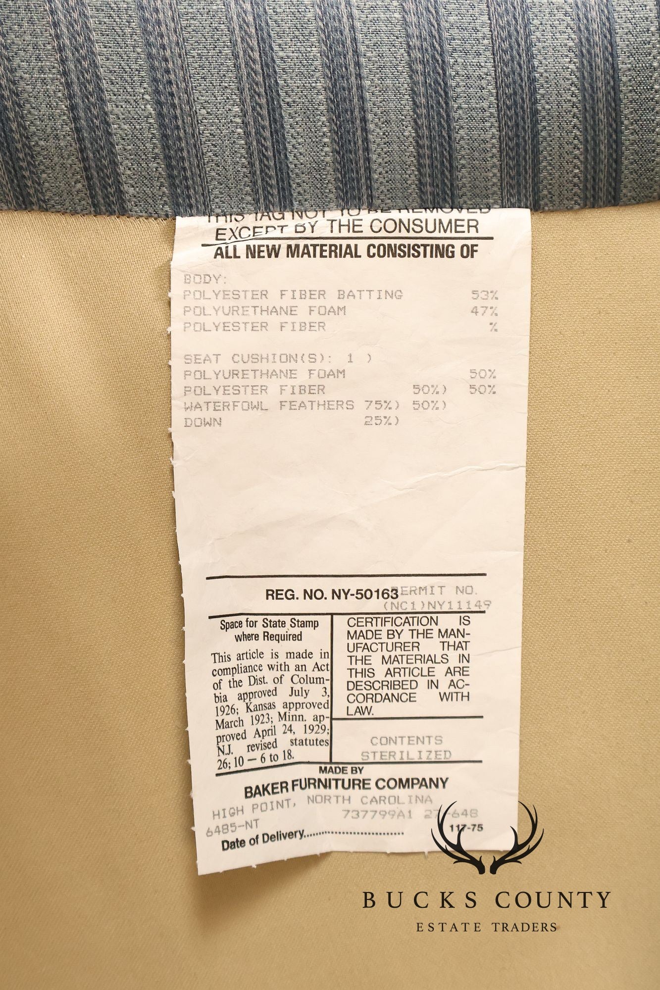 Baker Furniture Company French Louis XVI Style Bergere Chair