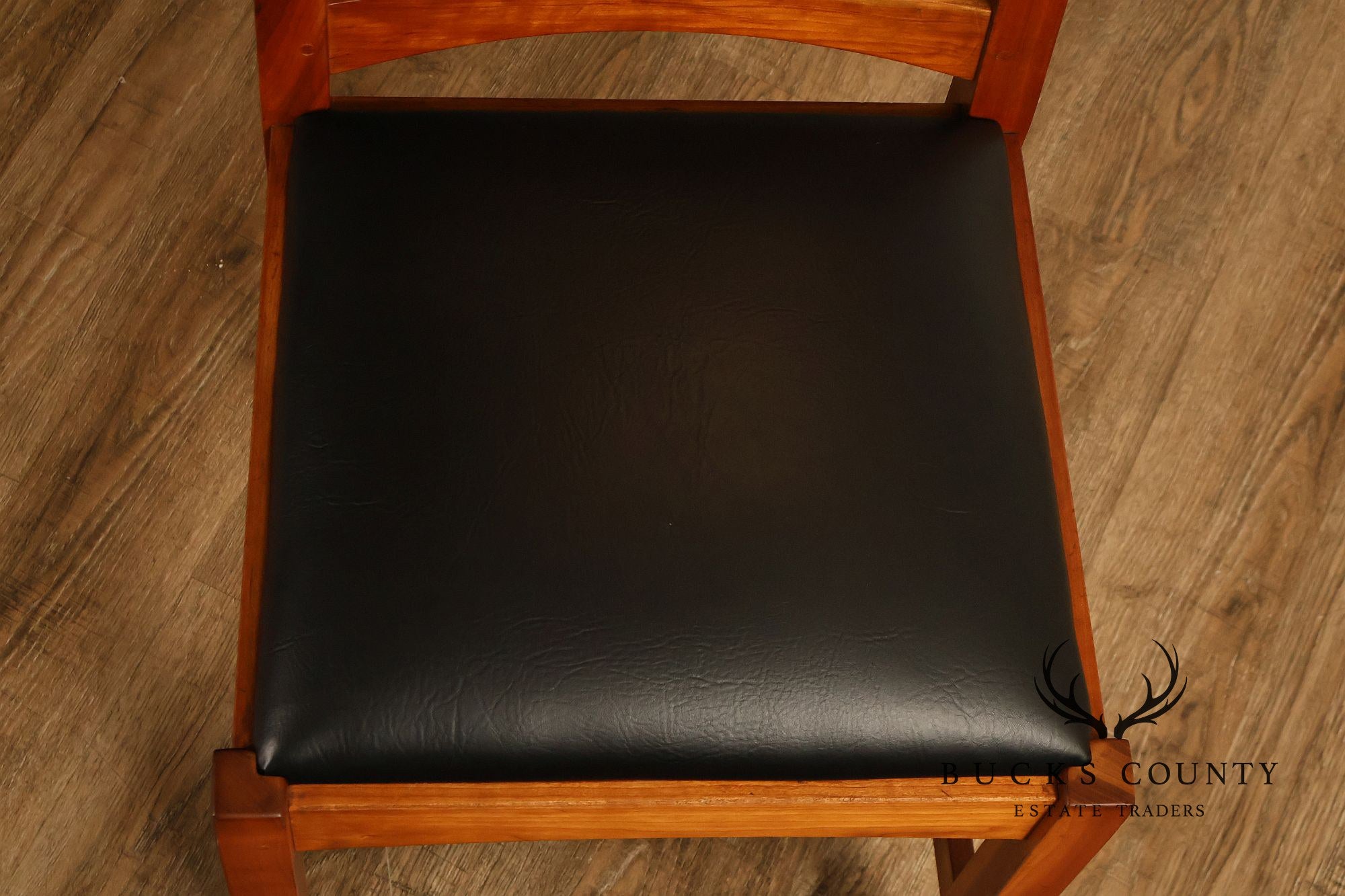 Stickley Mission Collection Cherry Upholstered Counter Height Pair of Stools