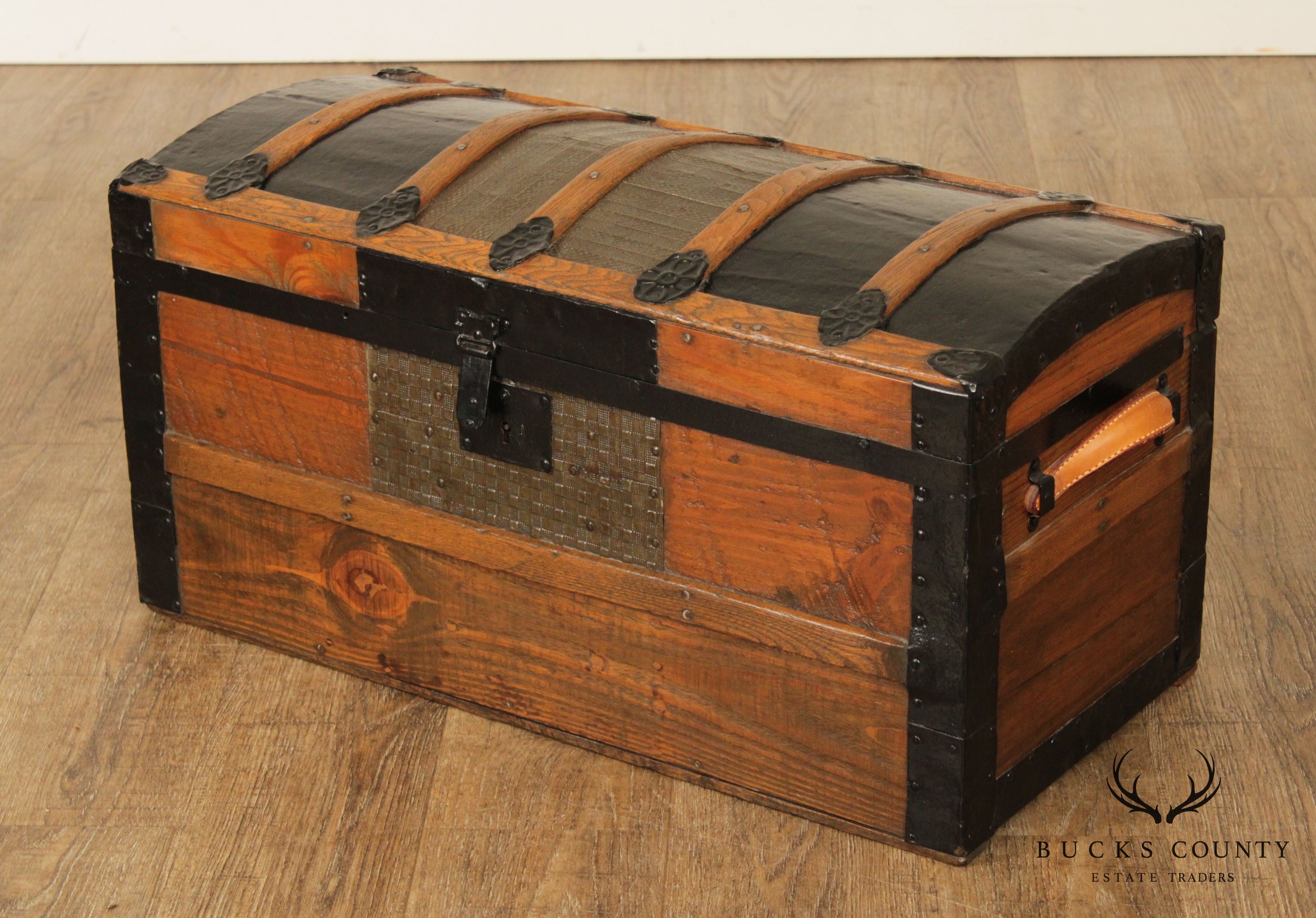 Antique Restored Steamer Travel Trunk