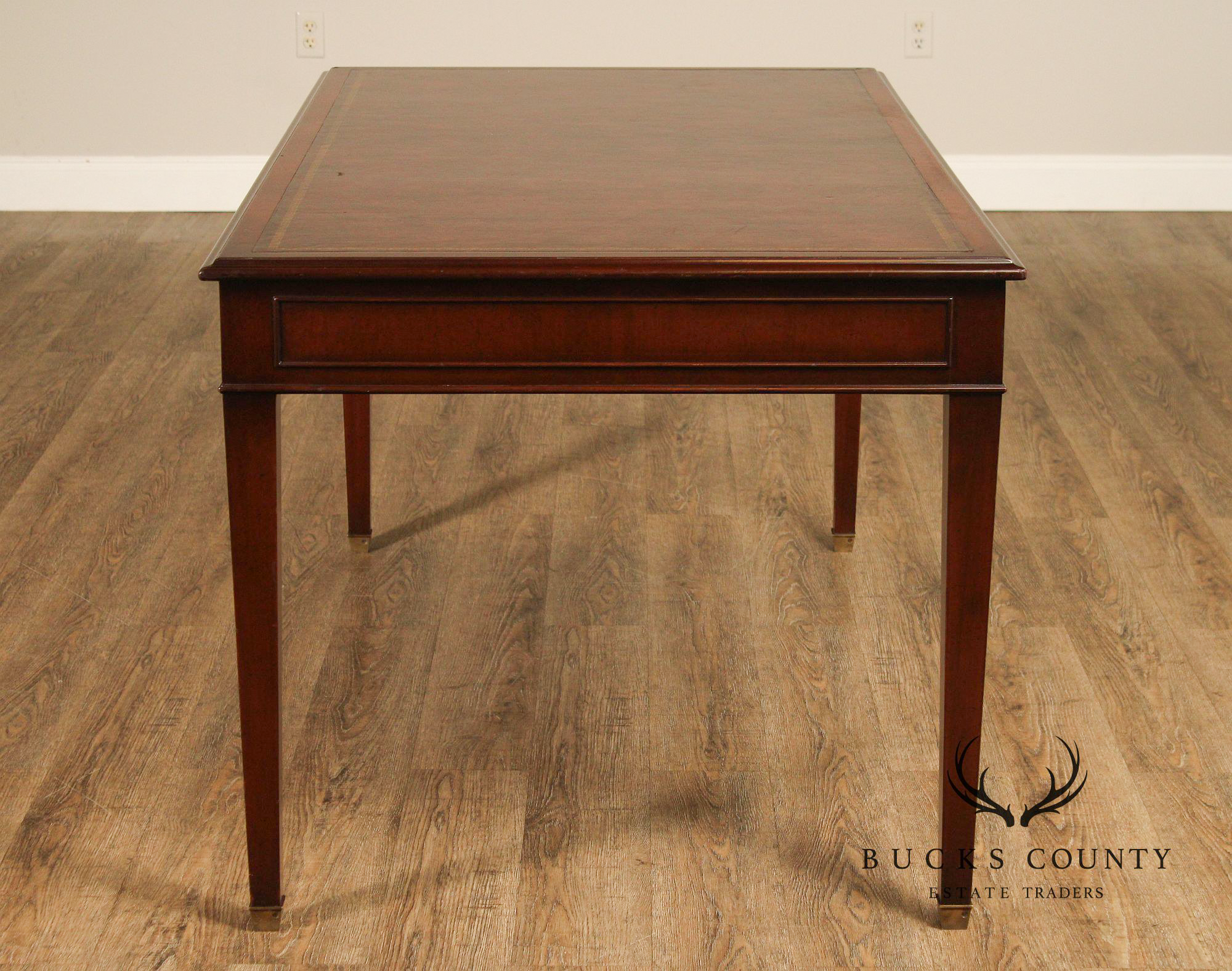 Regency Style Vintage Leather Top Mahogany Writing Desk