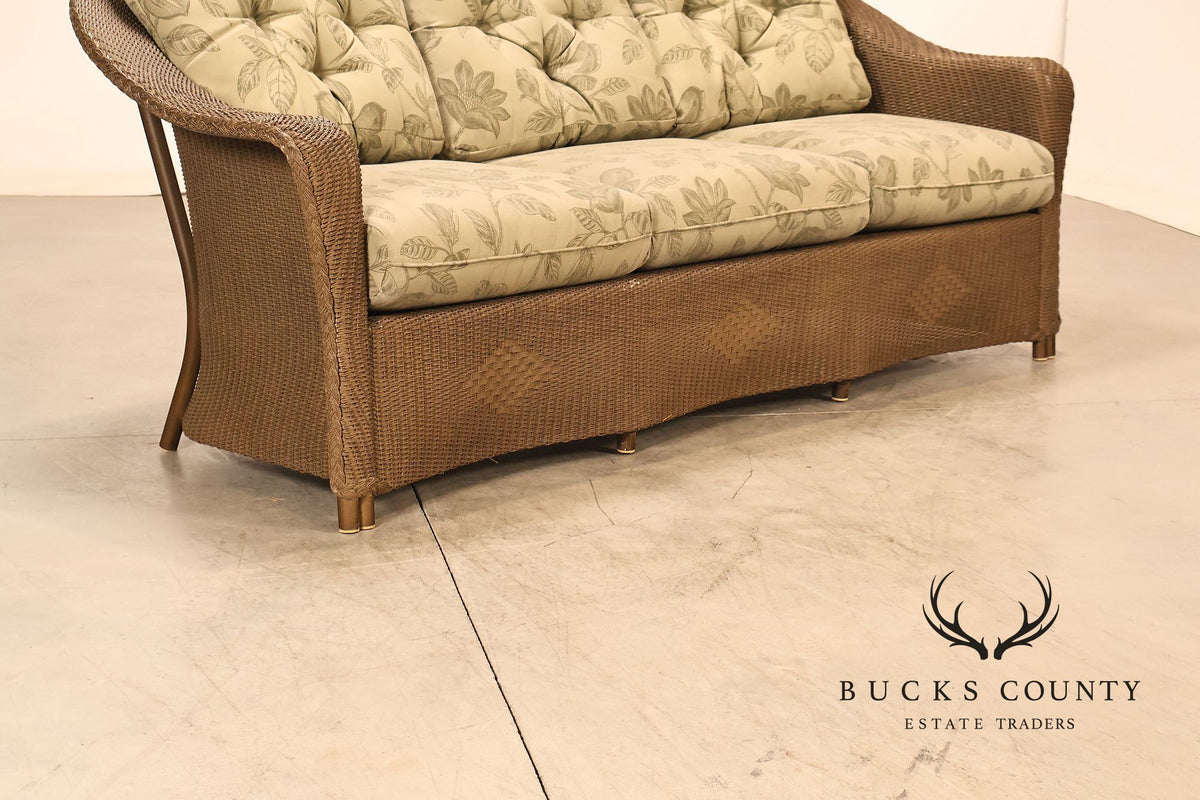 Lloyd Flanders Reflections All-Weather Lloyd Loom Wicker Sofa