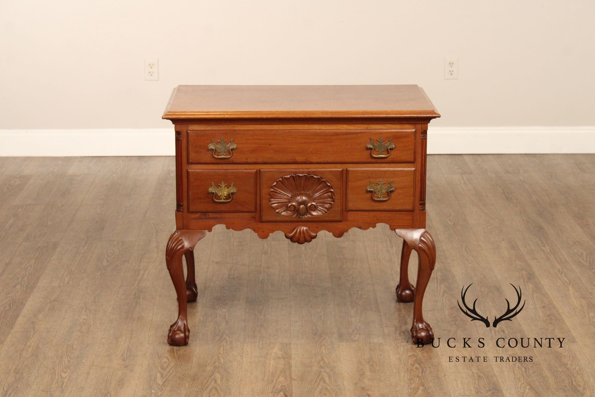 Antique Philadelphia Chippendale Style Mahogany Lowboy