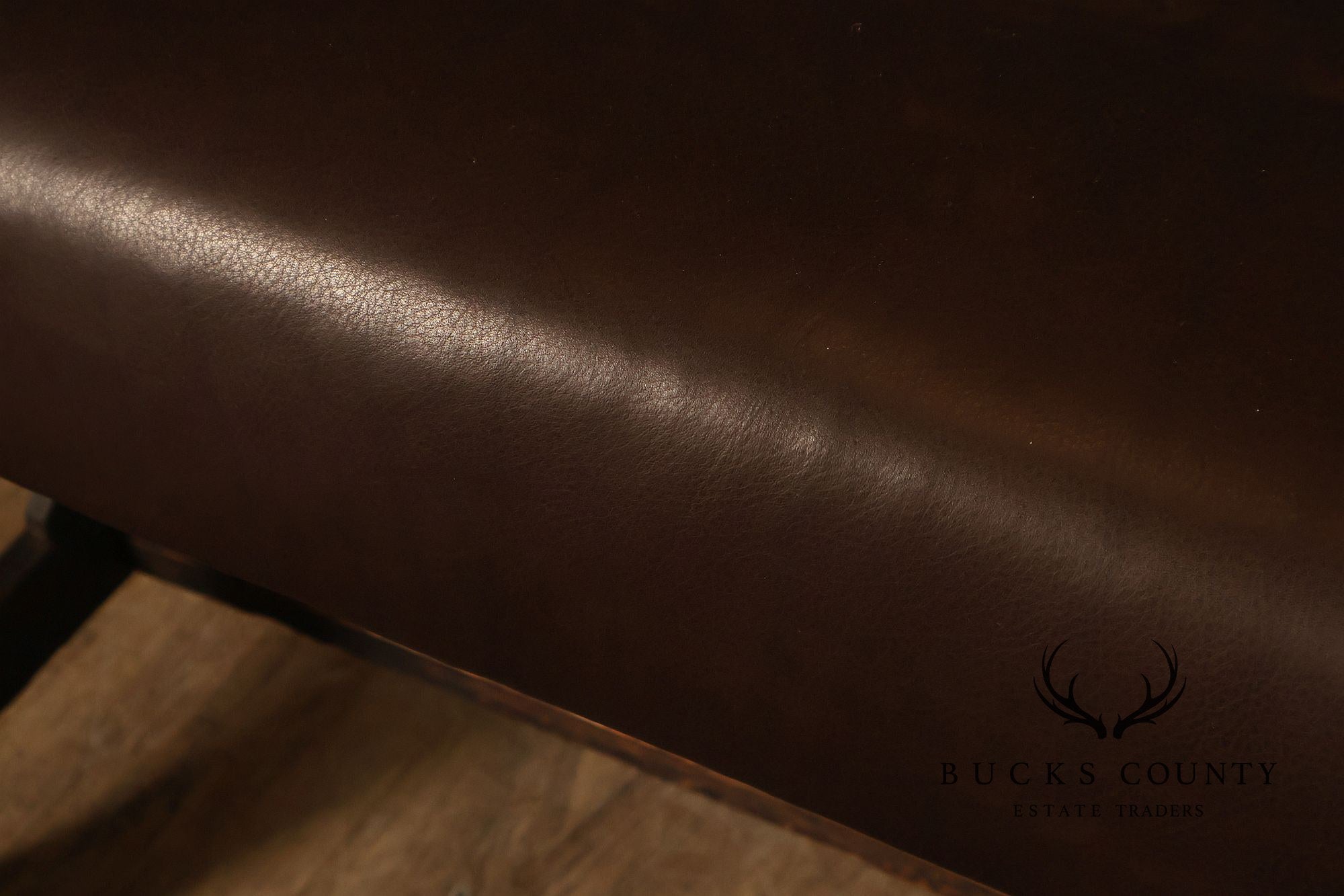 Antique Grand Rapids Arts And Crafts Oak And Leather Window Seat