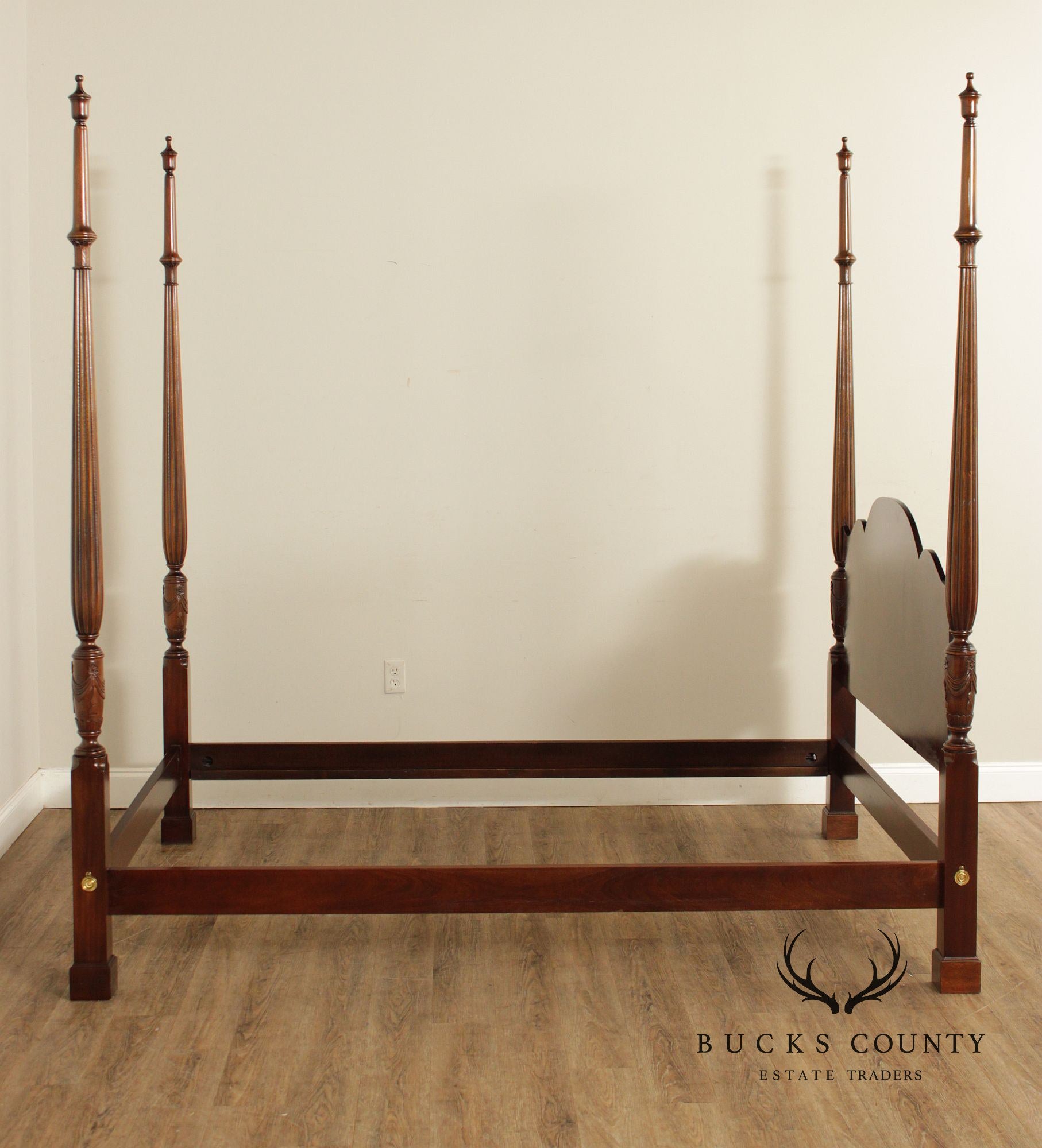 Mahogany Queen Size Four Poster Bed