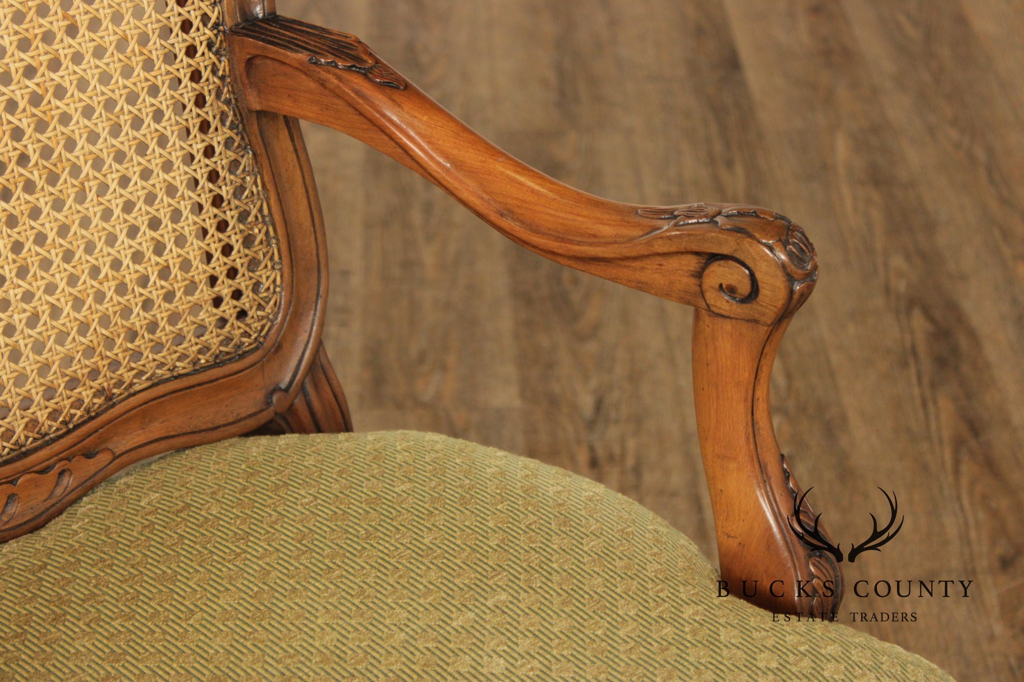 Italian Louis XV Style Caned Armchair