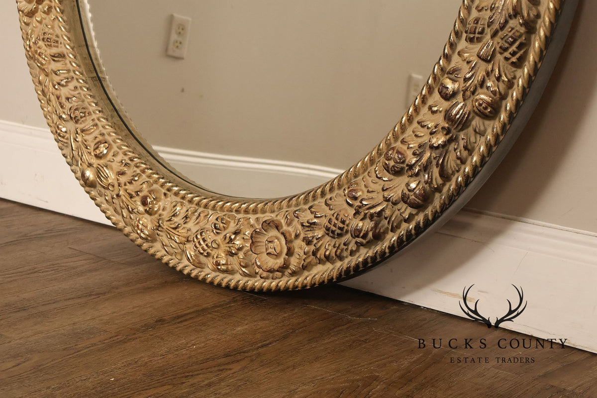 The Bombay Company 'Chardonnay' Round Carved Wall Mirror