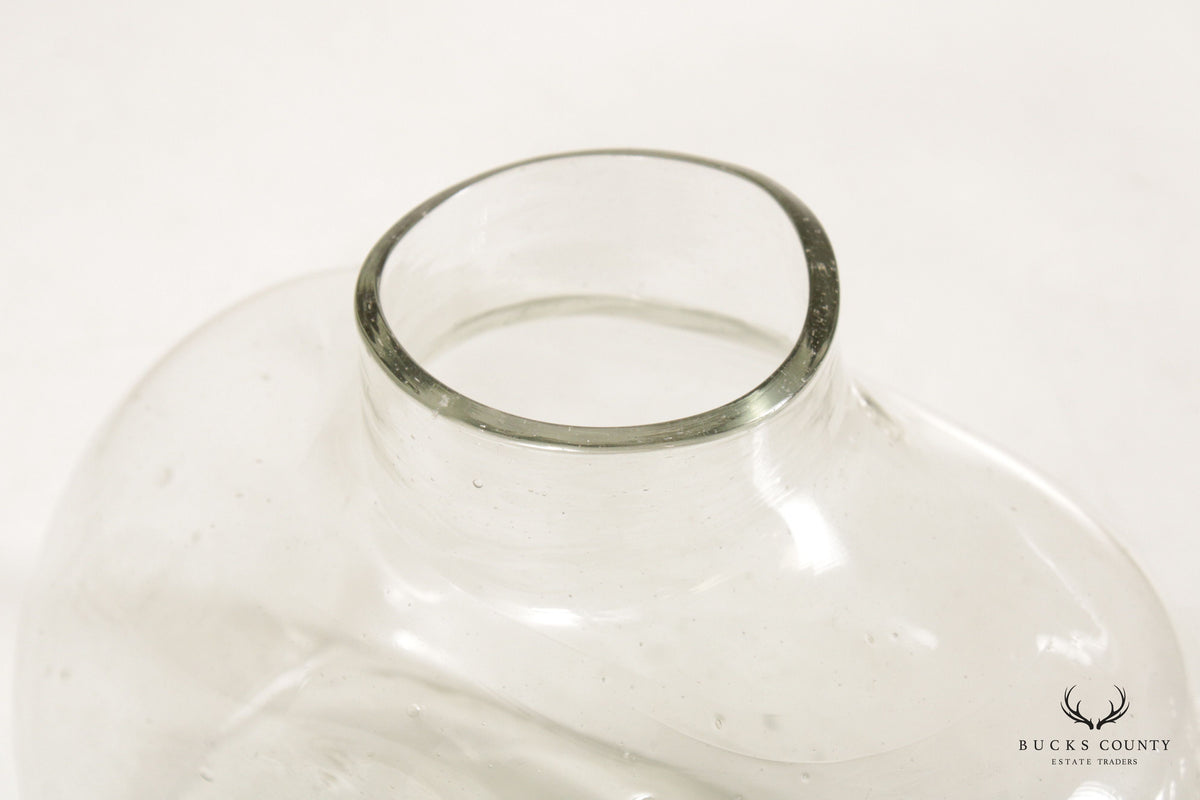 Mexican Vintage Blown Glass Stoppered Bottle or Decanter