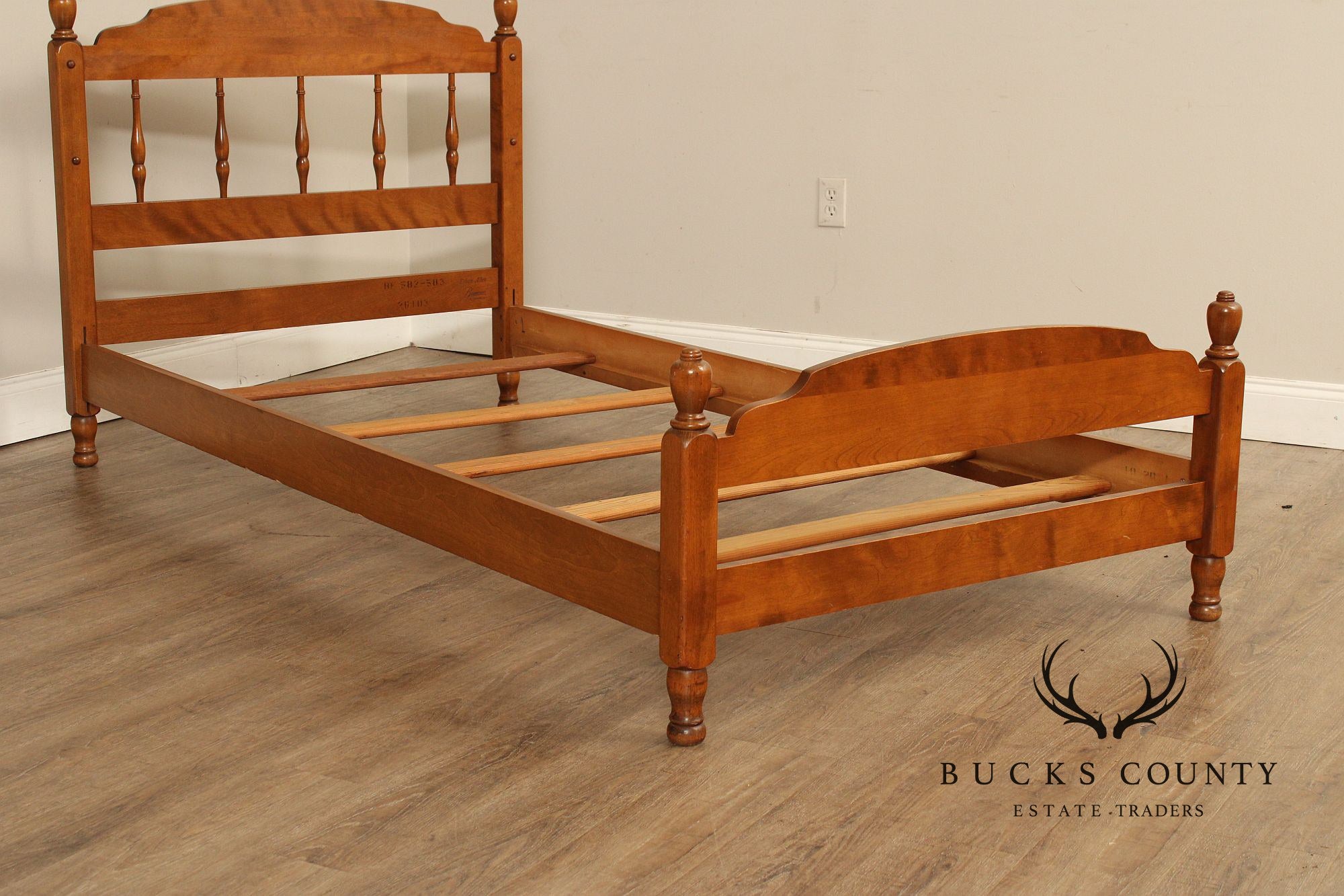 Ethan Allen Vintage Pair Of Maple Twin Size Beds