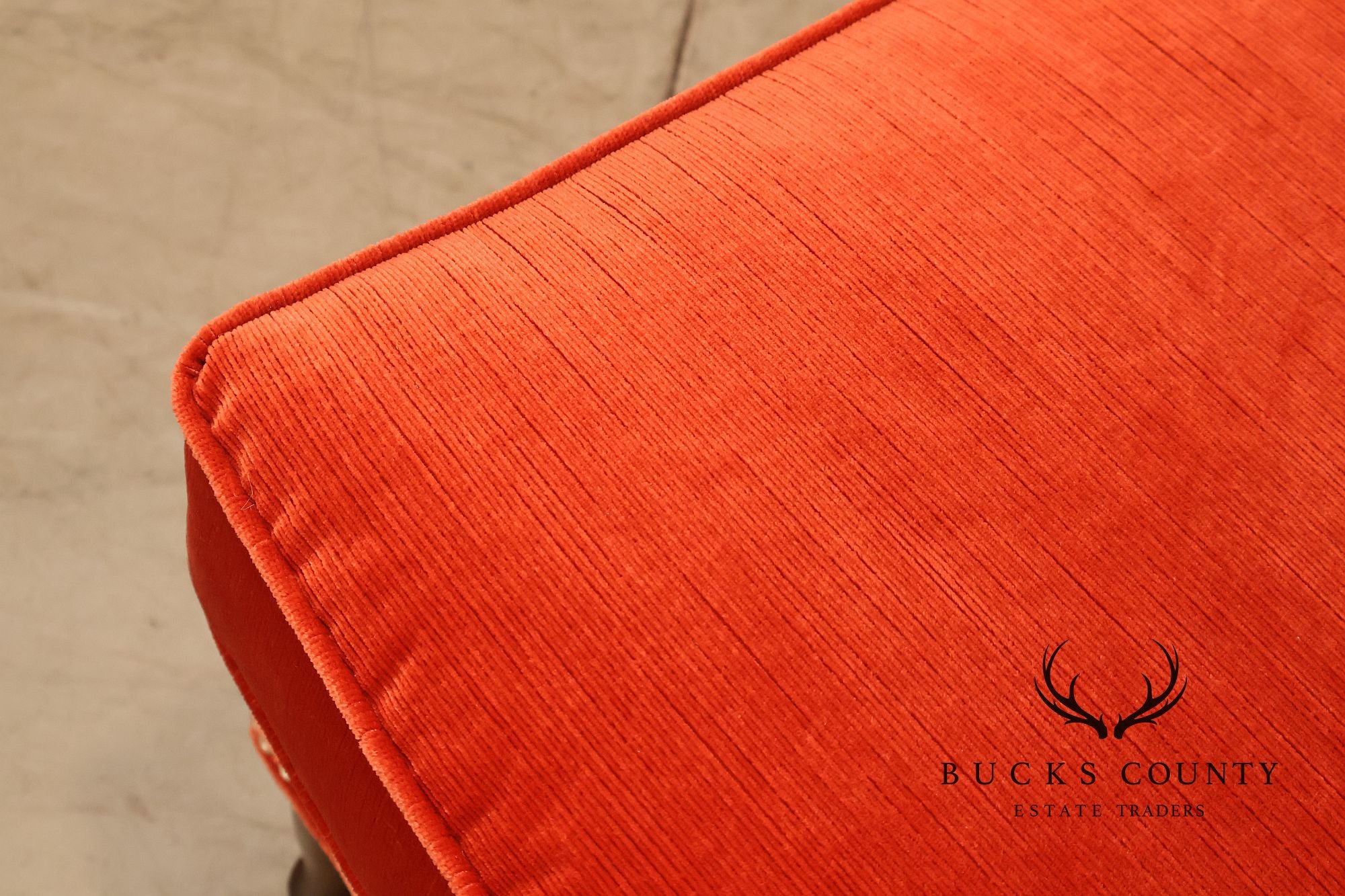 Vintage Channel Back Upholstered Chaise Lounge