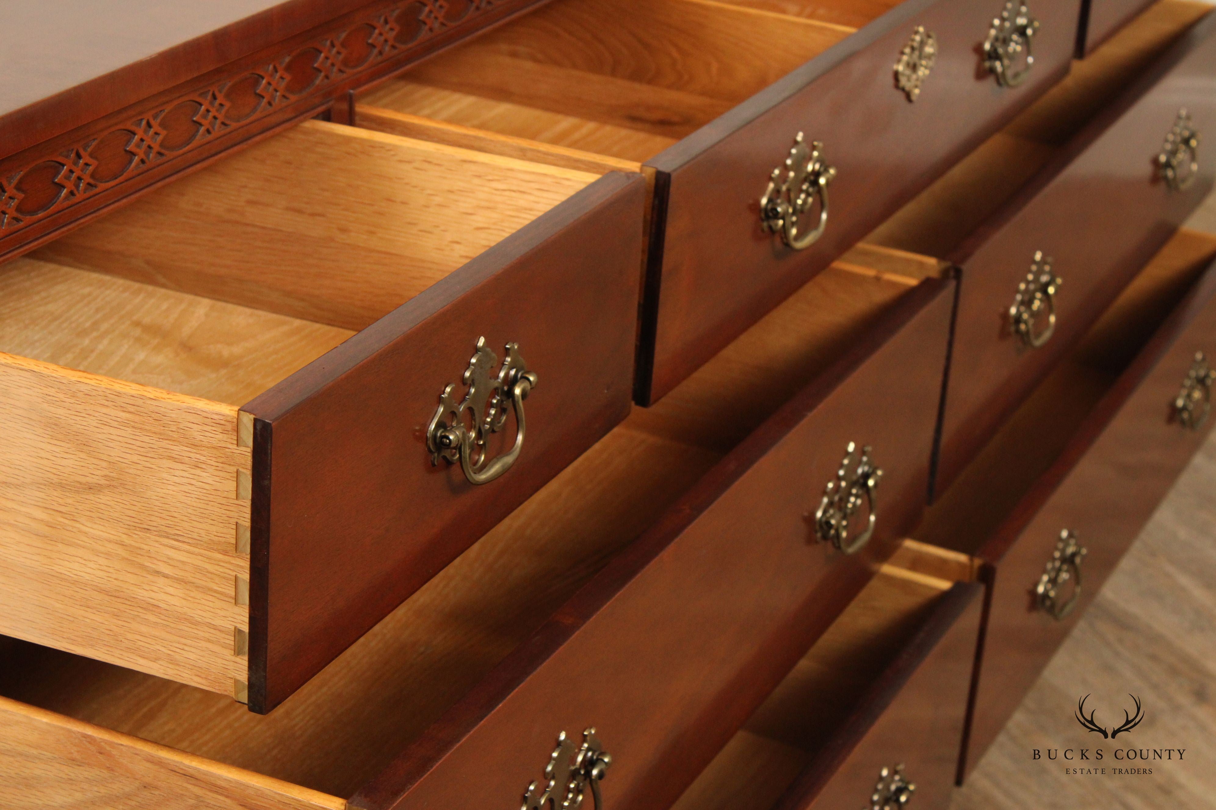 Baker Furniture Chippendale Style Mahogany Dresser