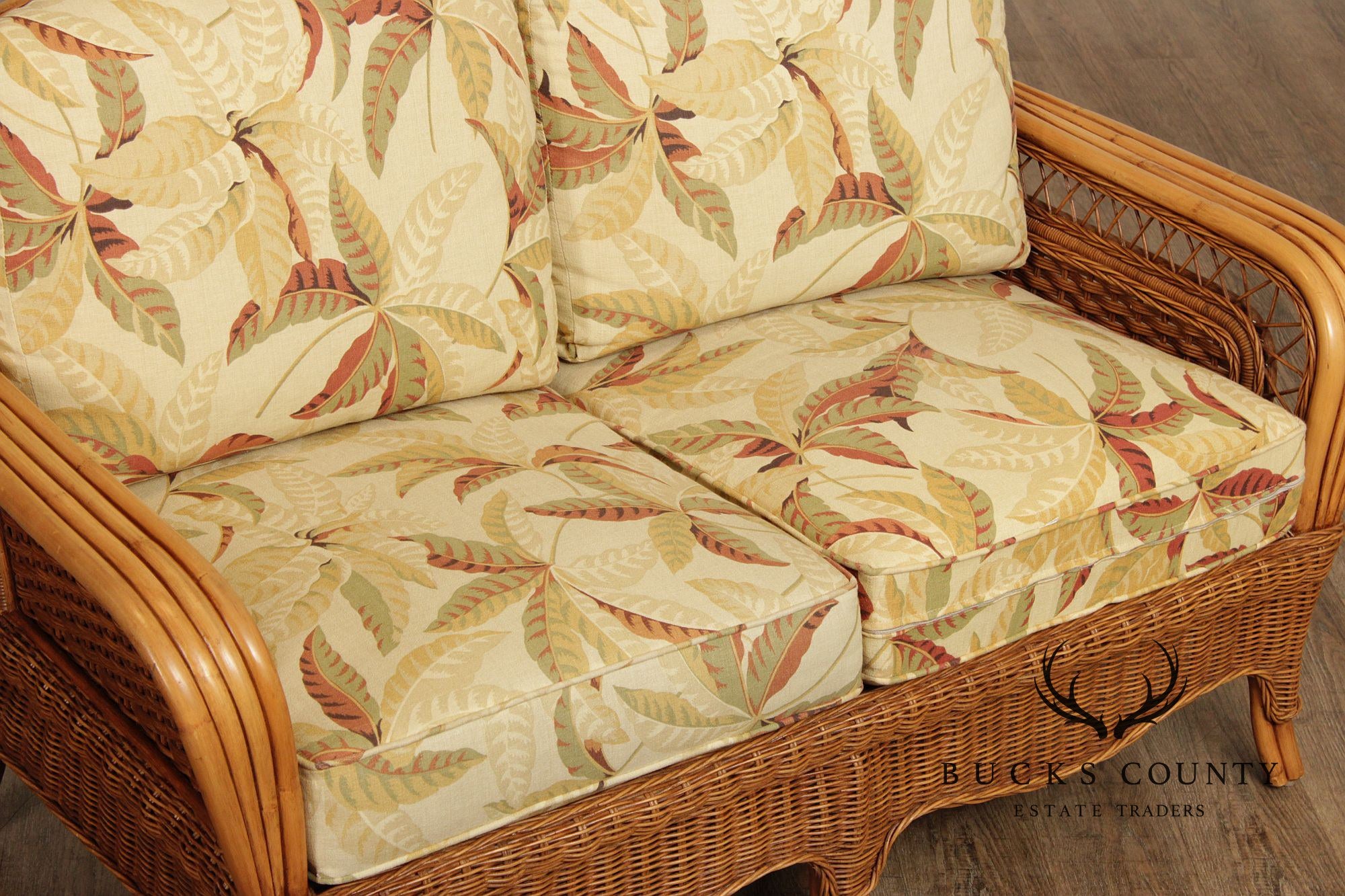 Braxton Culler Rattan and Wicker Loveseat