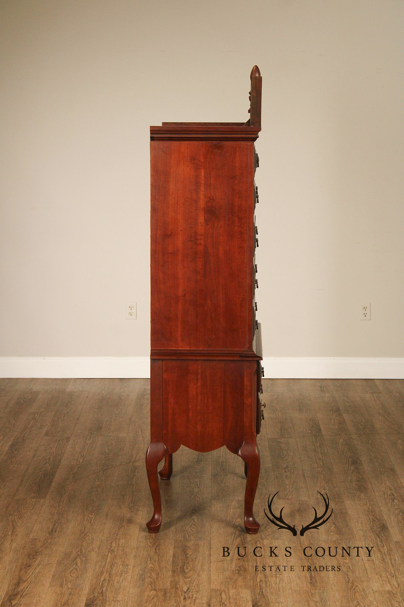 Queen Anne Style Mahogany Highboy Chest