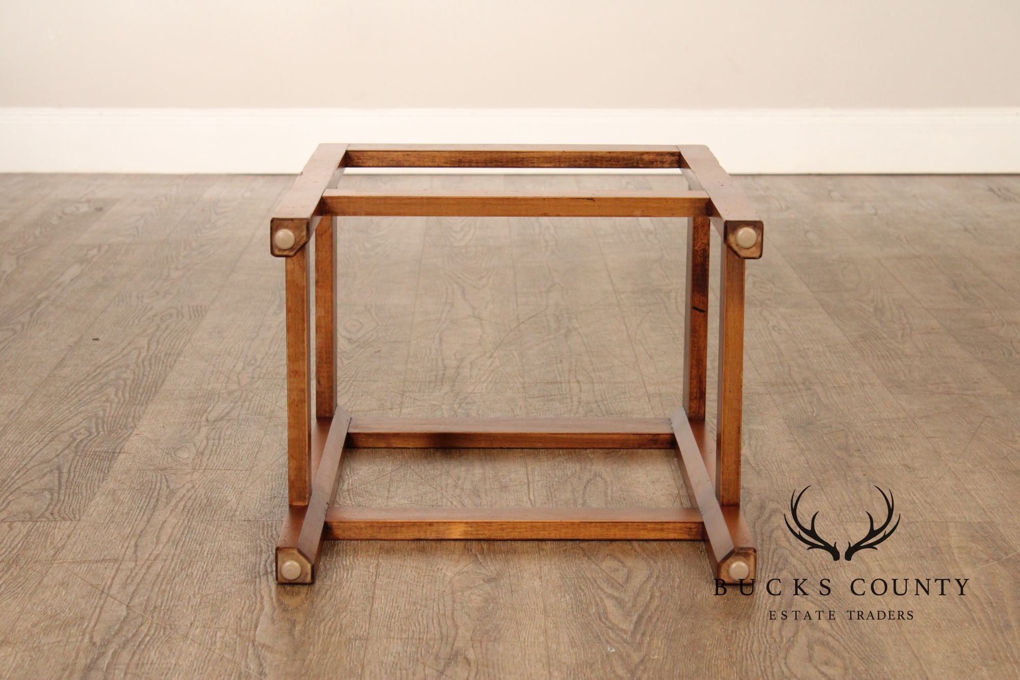 Chippendale Style Pair of Cherry Butler Tray Side Tables