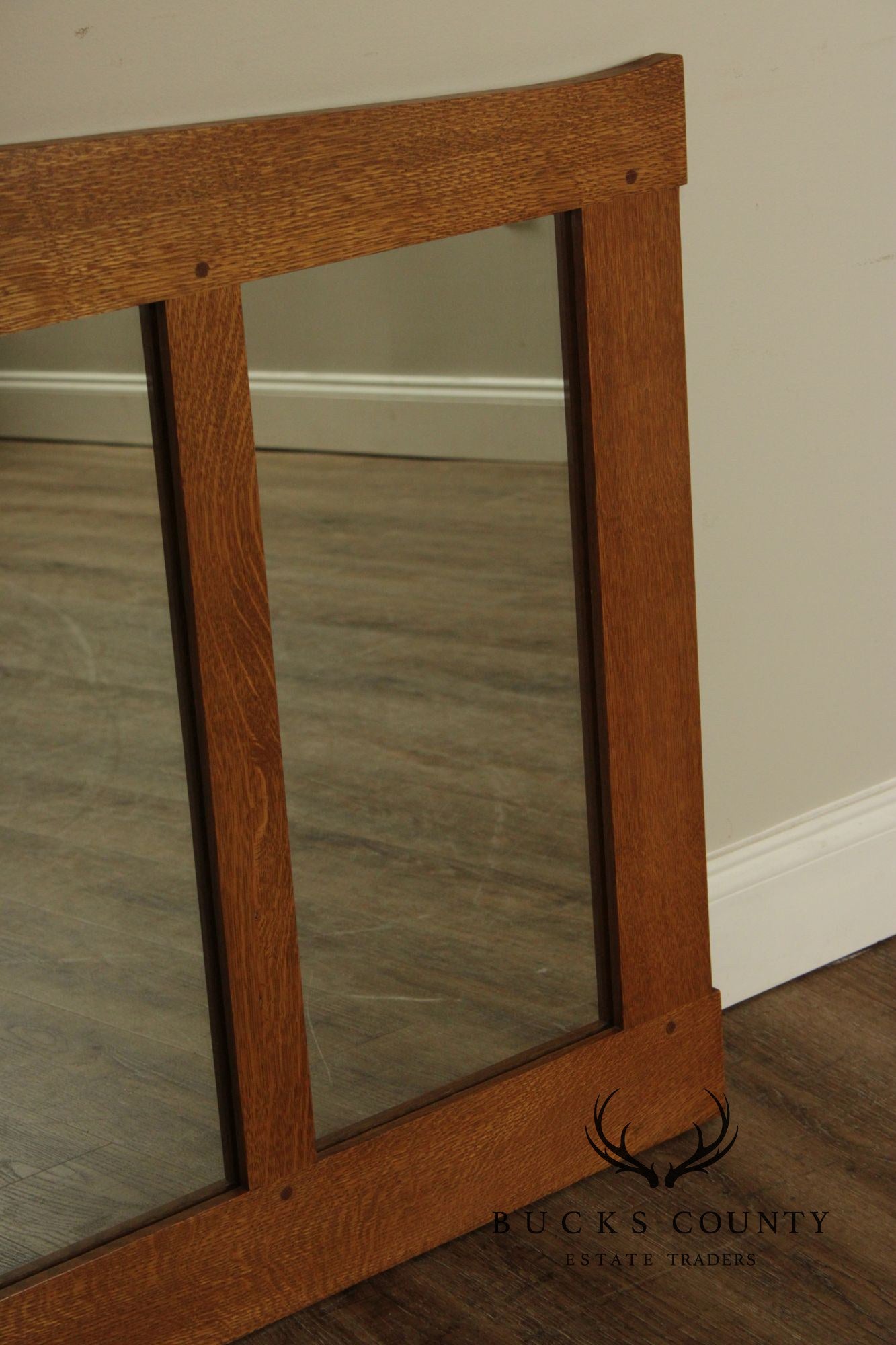 Stickley Mission Collection Oak Three Glass Mirror