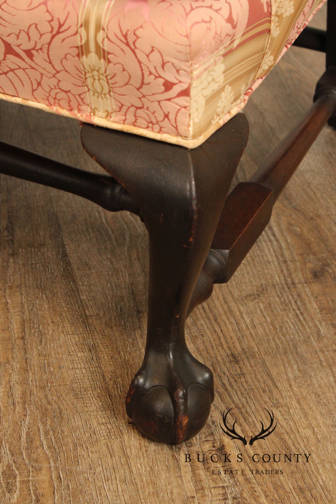 Chippendale Style Ball and Claw Foot Wing Chair