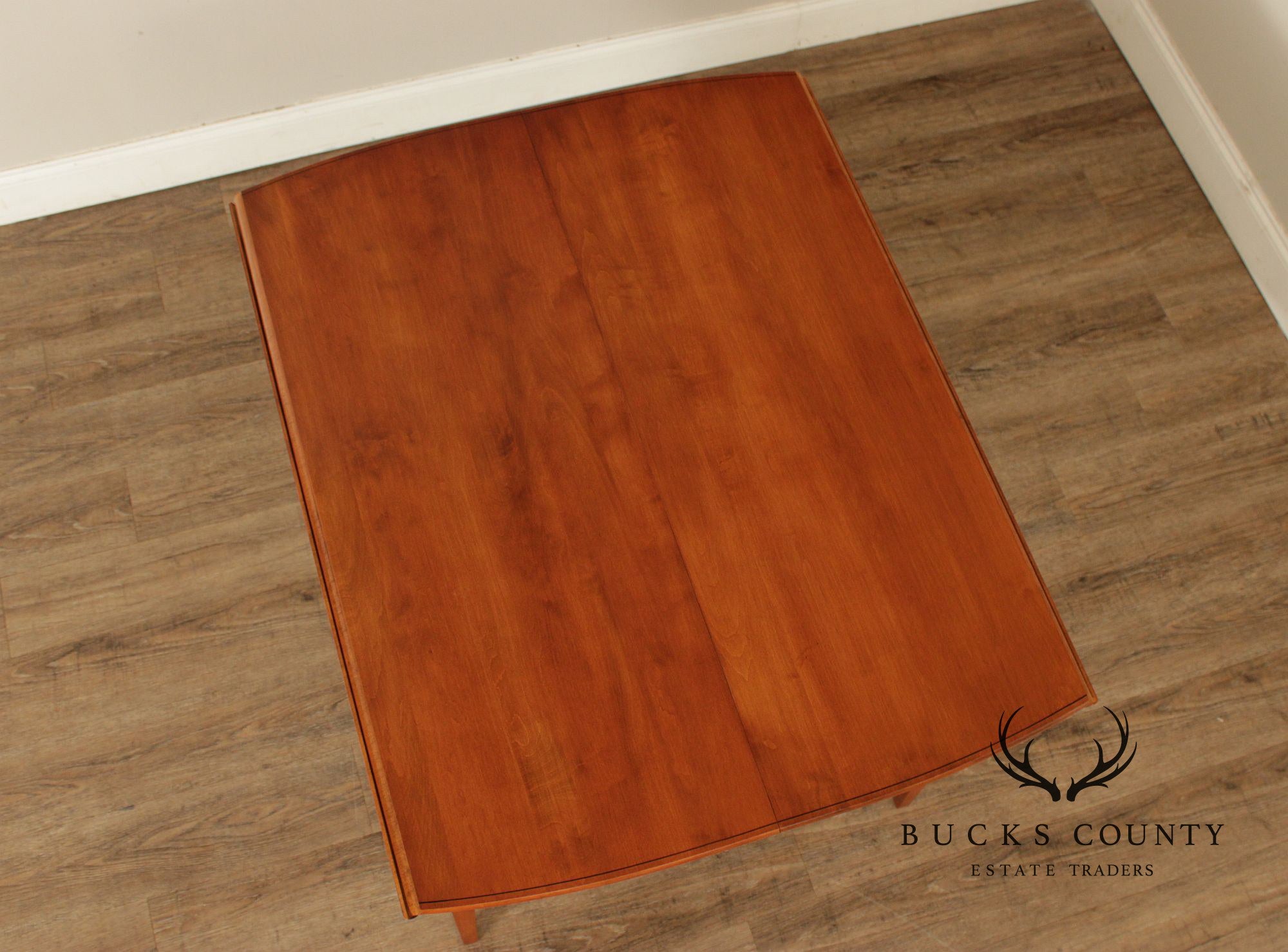 L. Hitchcock Maple Stenciled Drop Leaf Extension Dining Table