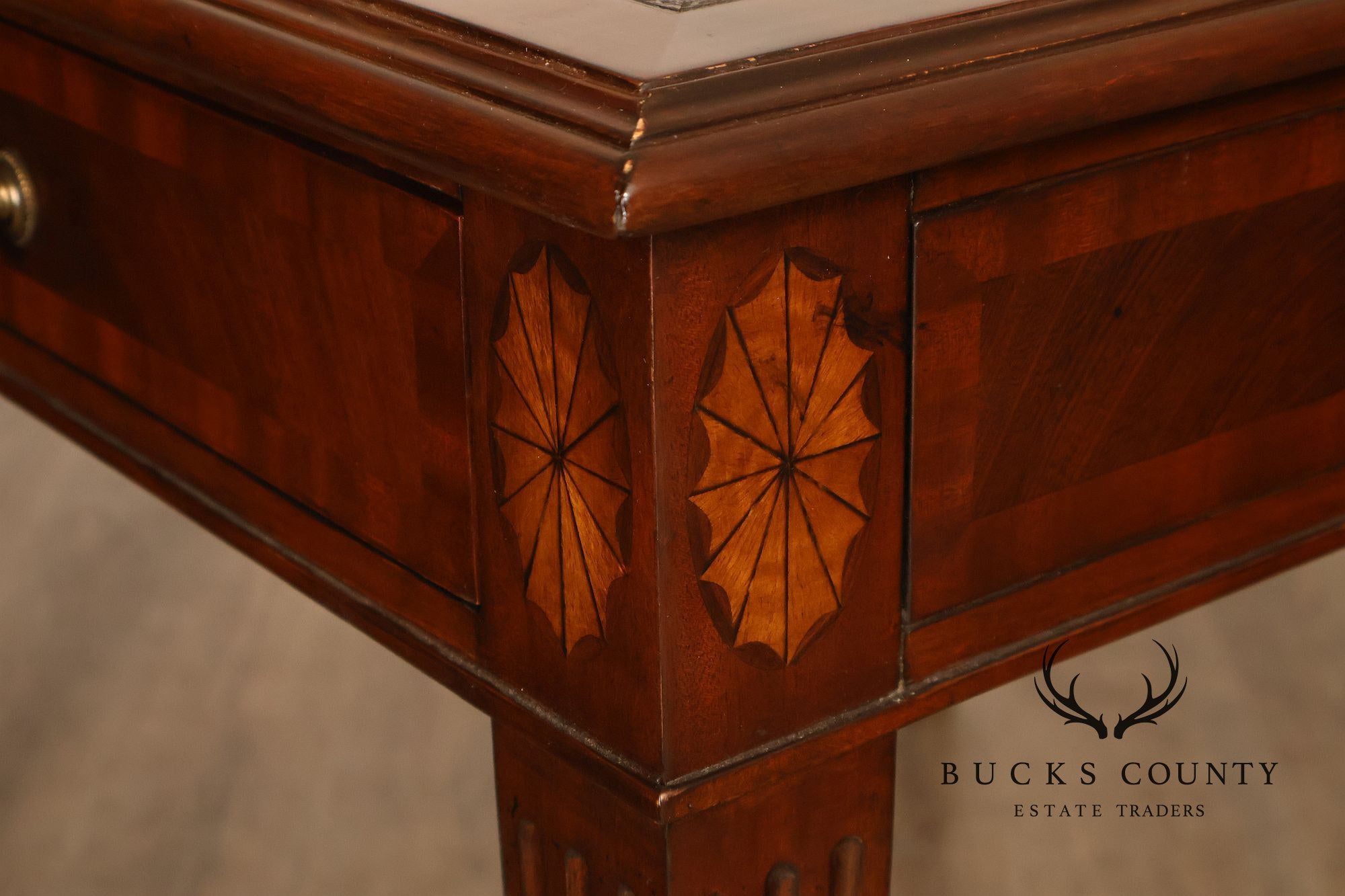 Scarborough House Federal Style Inlaid Mahogany Square Game Table