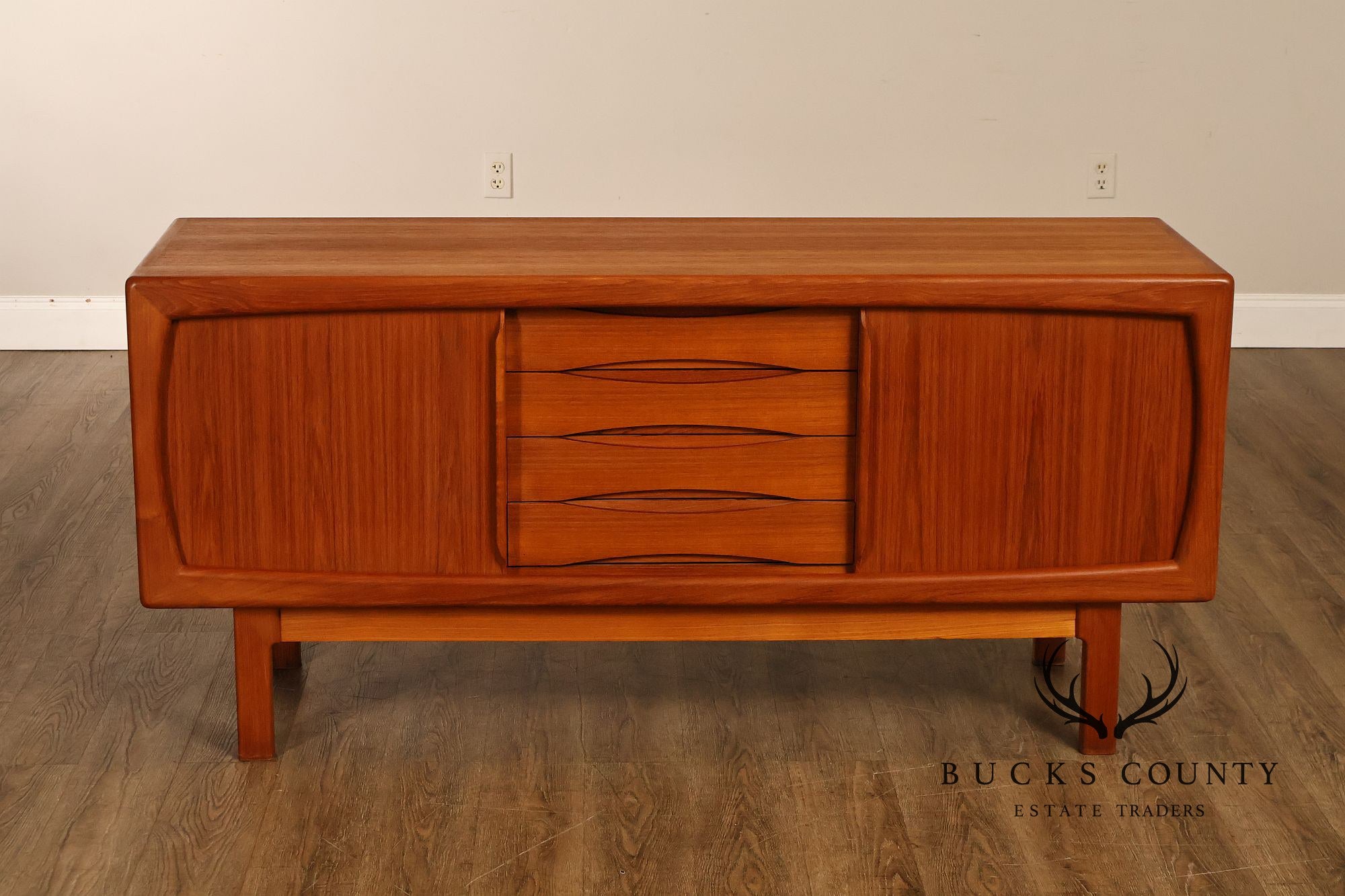 Danish Modern Teak Credenza By H.P. Hansen