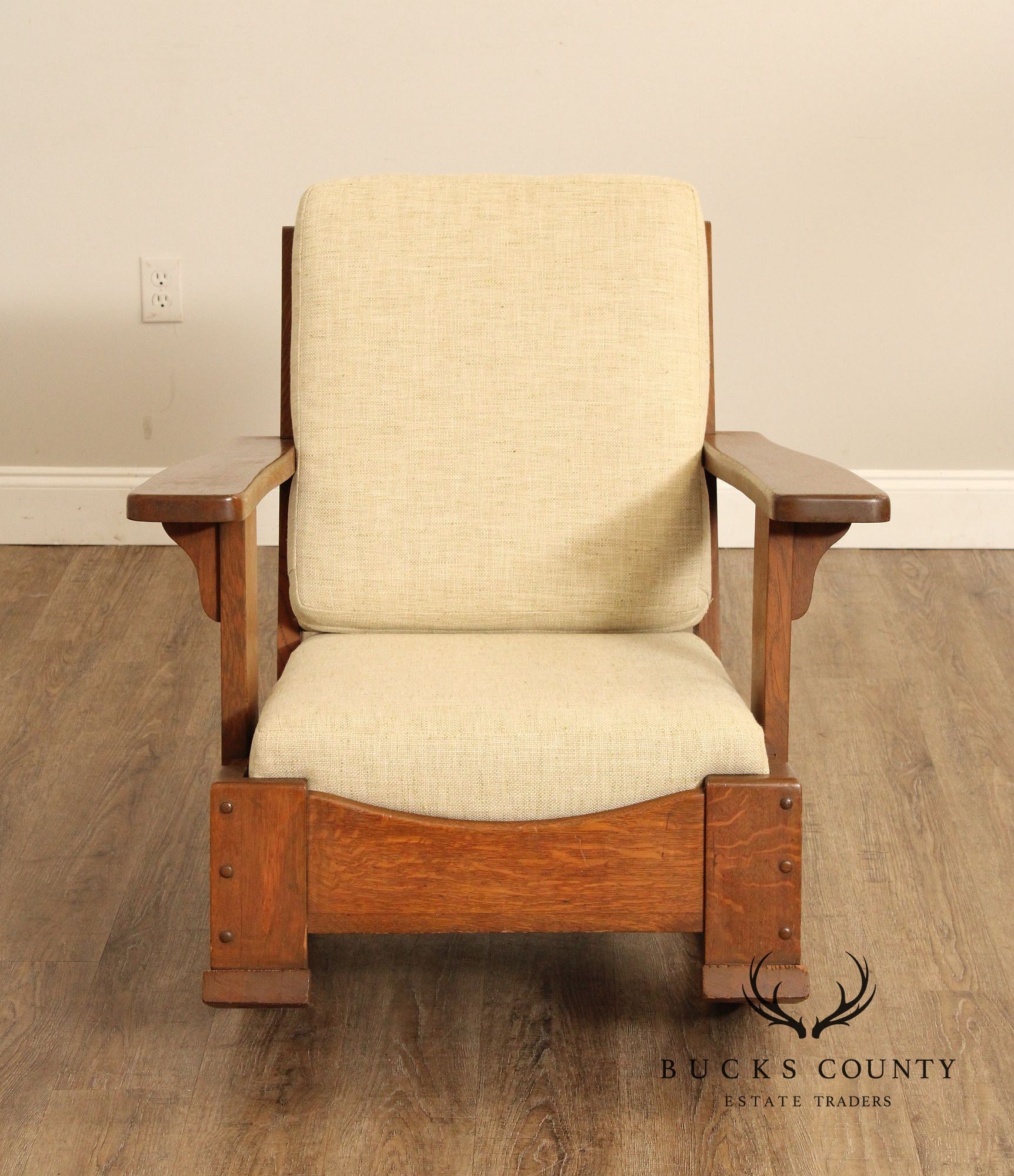 Limbert Antique Mission Oak Paddle-Arm Rocker