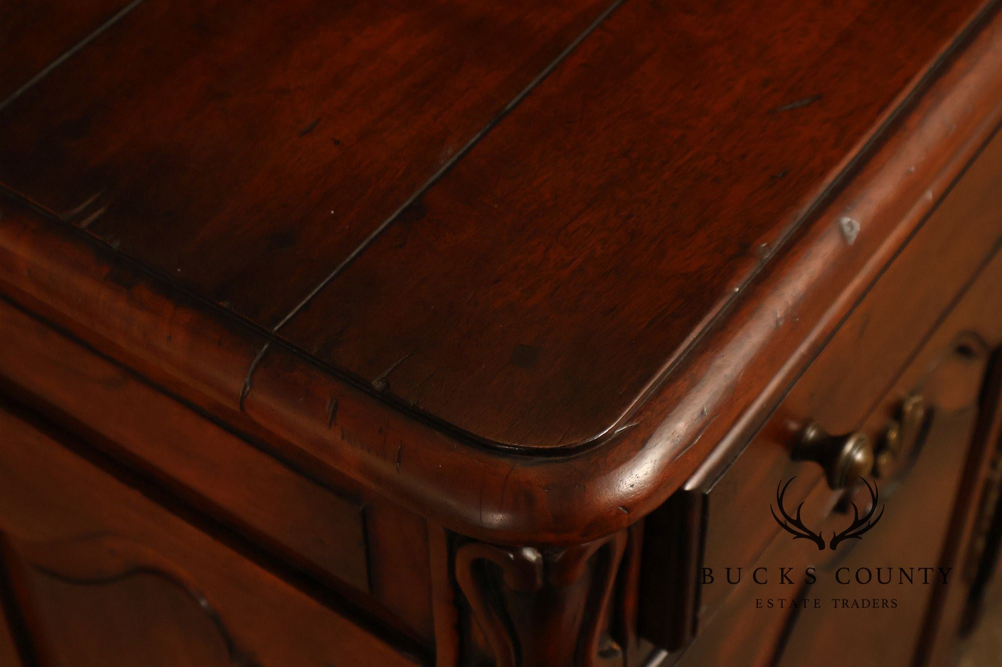 Morgan Hill French Country Style Carved Wood Buffet Sideboard Server