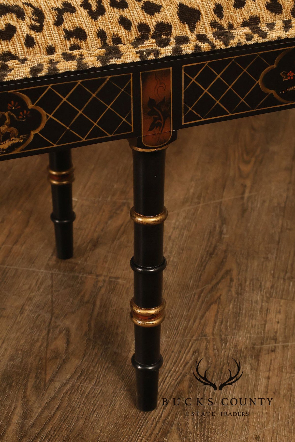 Regency Style Chinoiserie Window Bench