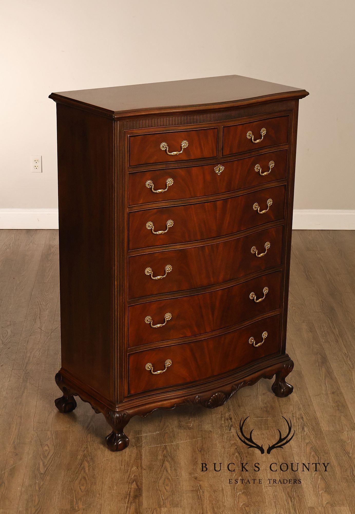 Drexel Heritage Heirlooms Collection Mahogany Tall Chest of Drawers
