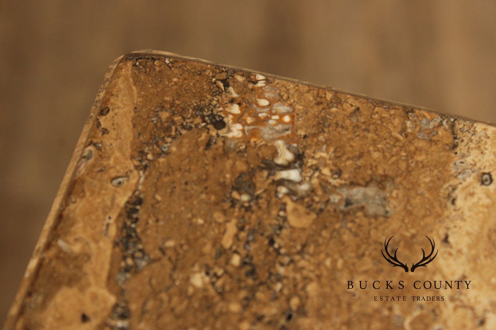 Postmodern Vintage Italian Travertine Pedestal