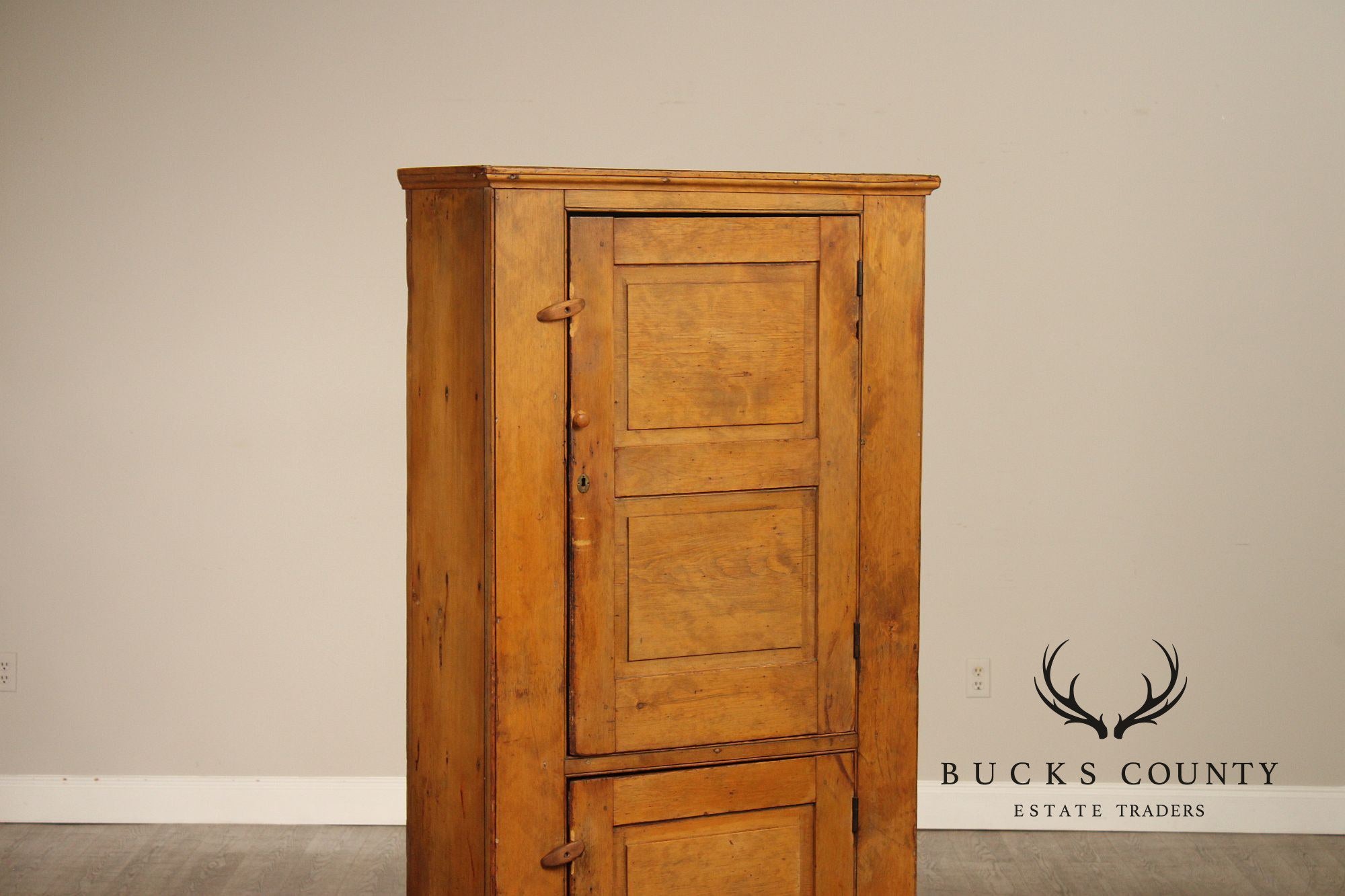 Antique American Primitive Pine Pantry Cupboard