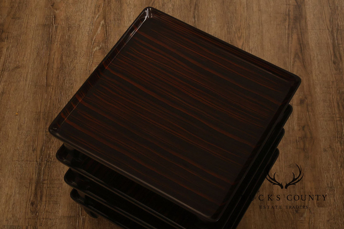 Ming Style Tiered Macassar Ebony Stacking Side Tables