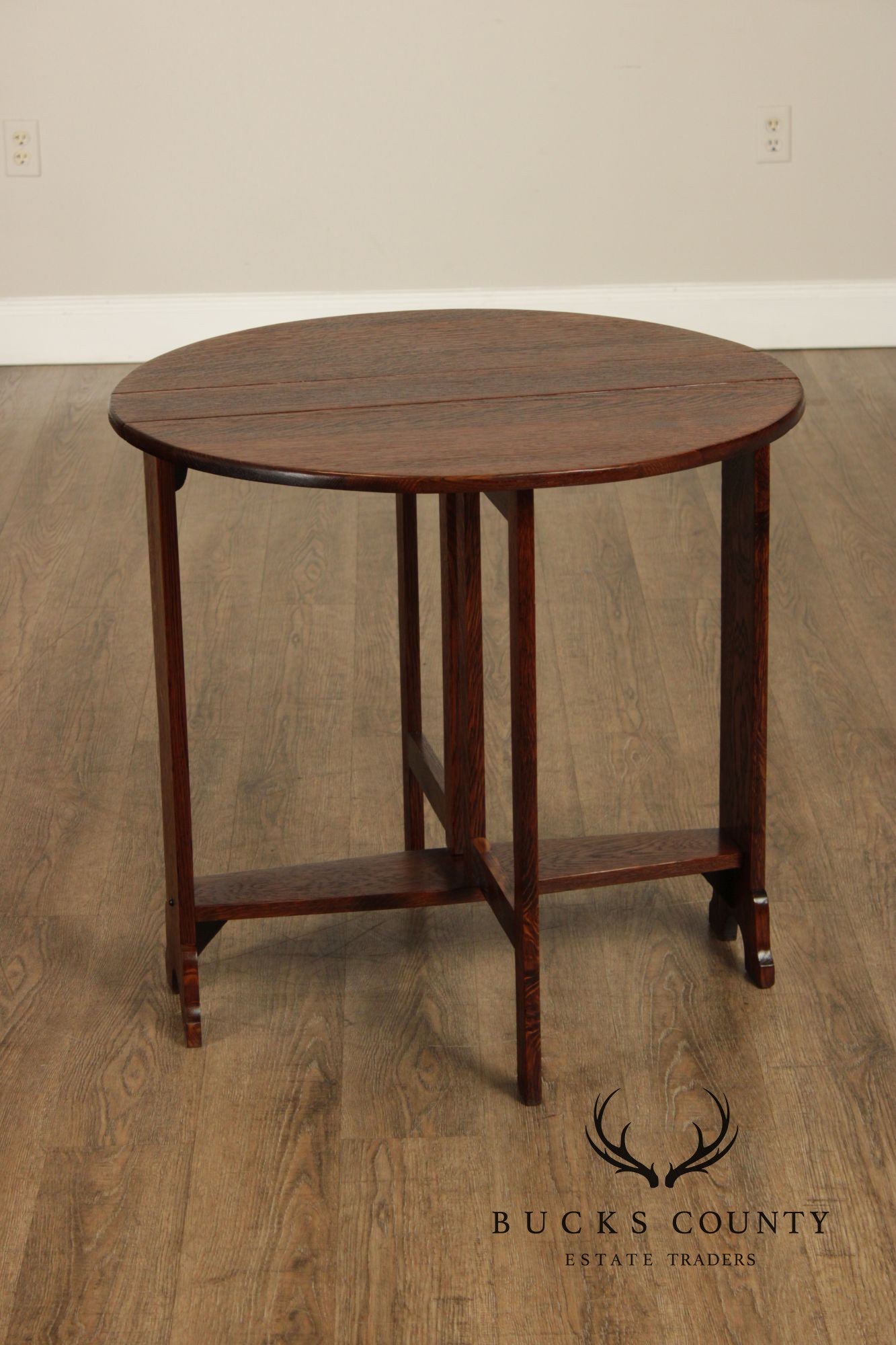 Antique Mission Oak Drop Leaf Table