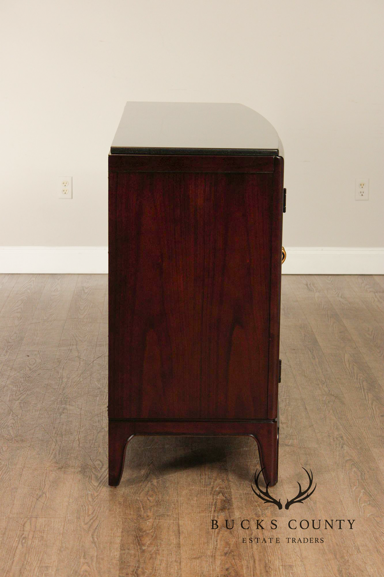 Thomasville Modern Art Deco Style Granite Top Buffet Sideboard