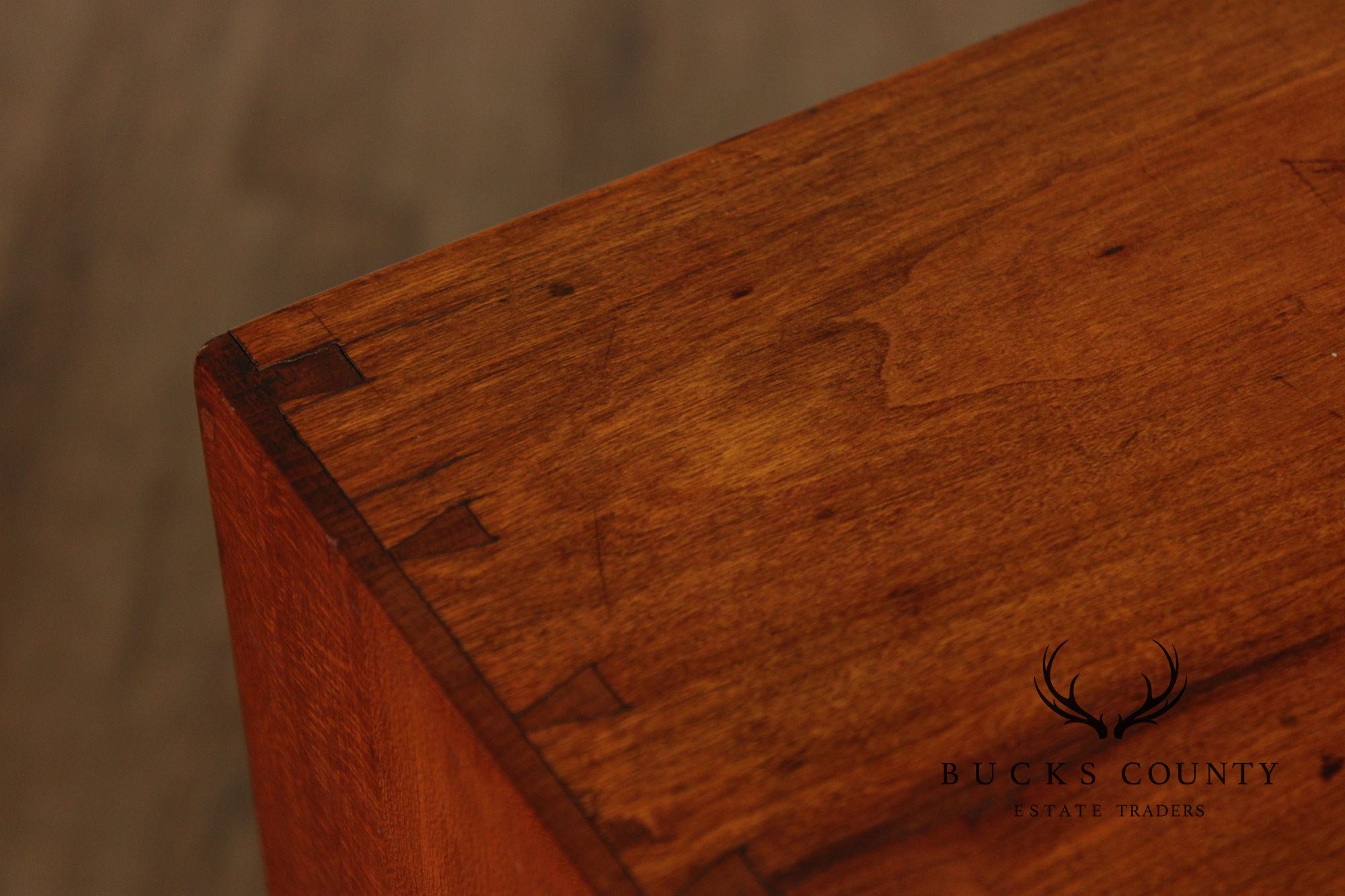 Antique Hepplewhite Style Cherry Slant Front Desk