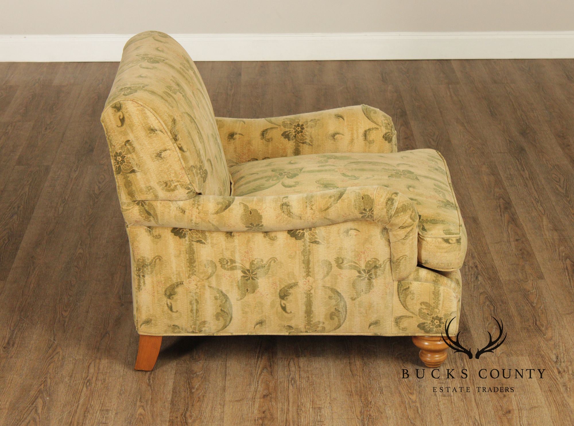 Custom Upholstered Lounge Chair and Ottoman
