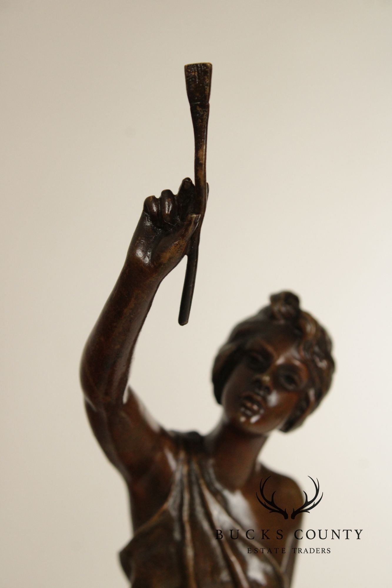 Emmanuel Villanis Bronze Statue, 'L'Amour de L'Art'