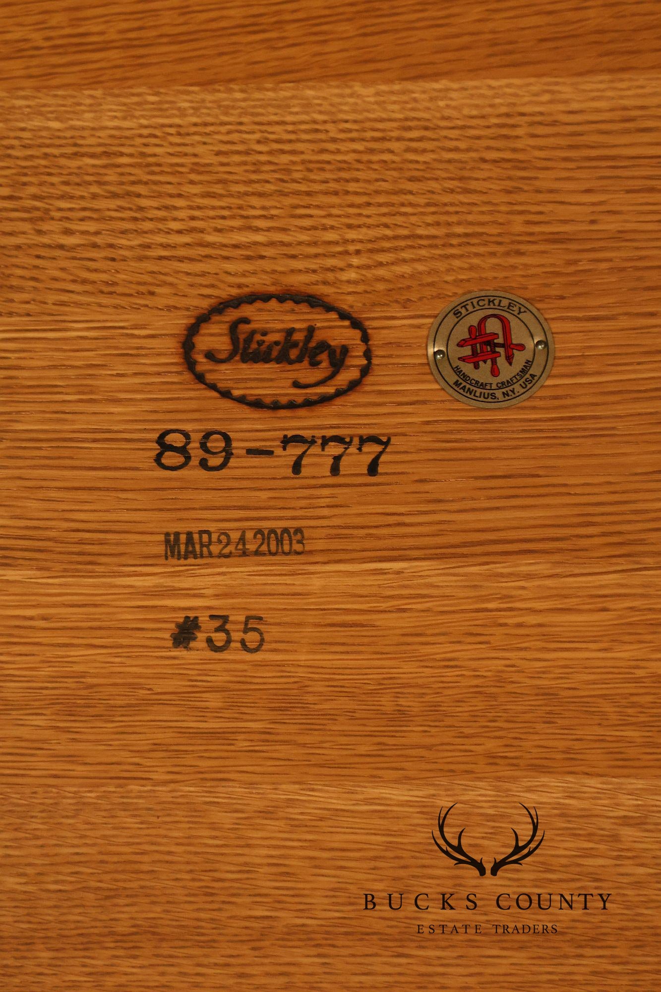 Stickley Mission Collection Glass Top Oak Cocktail Table