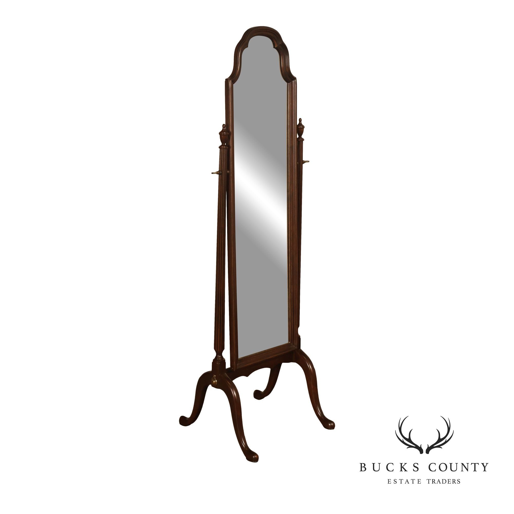 Ethan Allen Georgian Court Cherry Cheval Floor Mirror