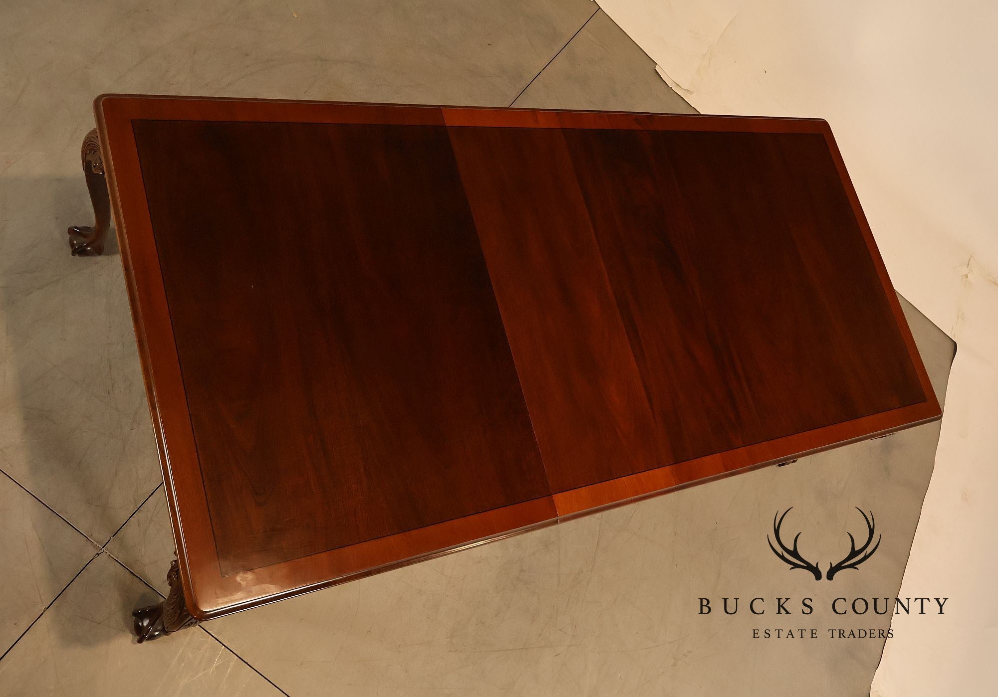 Stickley Chippendale Style Mahogany Expandable Dining Table