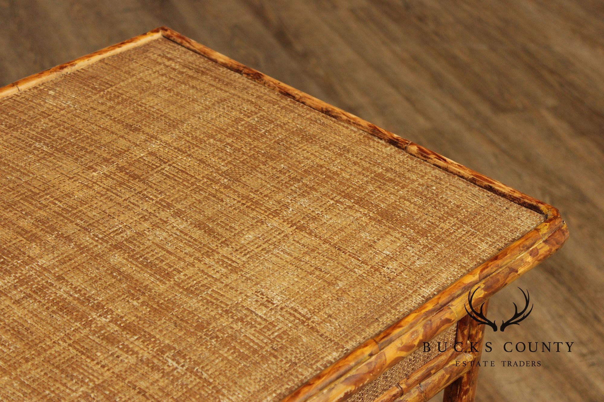 Vintage Bamboo And Rattan Writing Desk