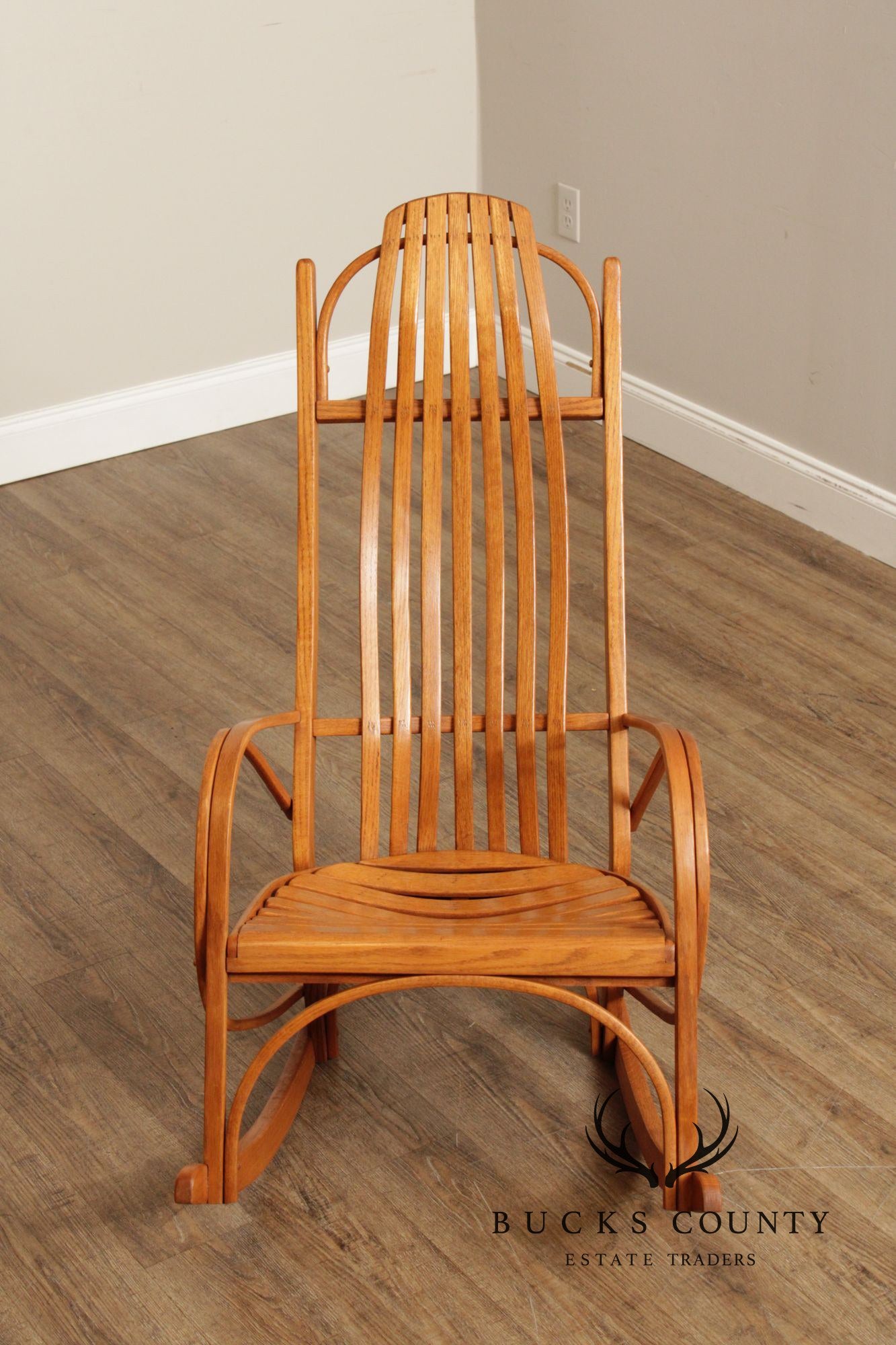 Adirondack Style Oak Bentwood Rocker