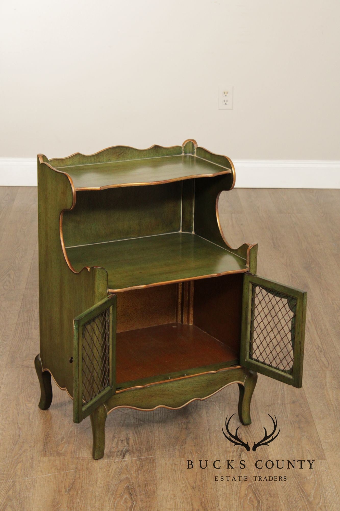French Louis XV Style Vintage Pair Of Painted Nightstands