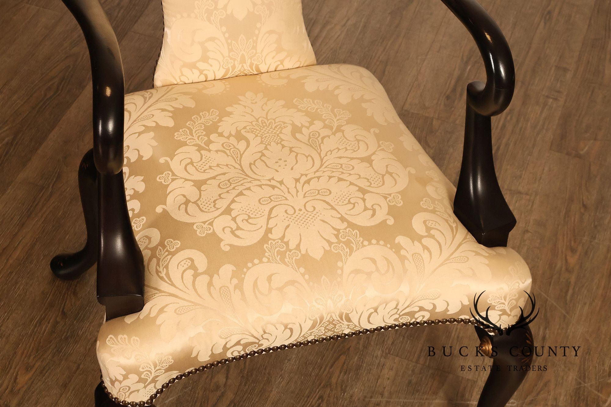 Baker Stately Homes Queen Anne Style Crown Armchair