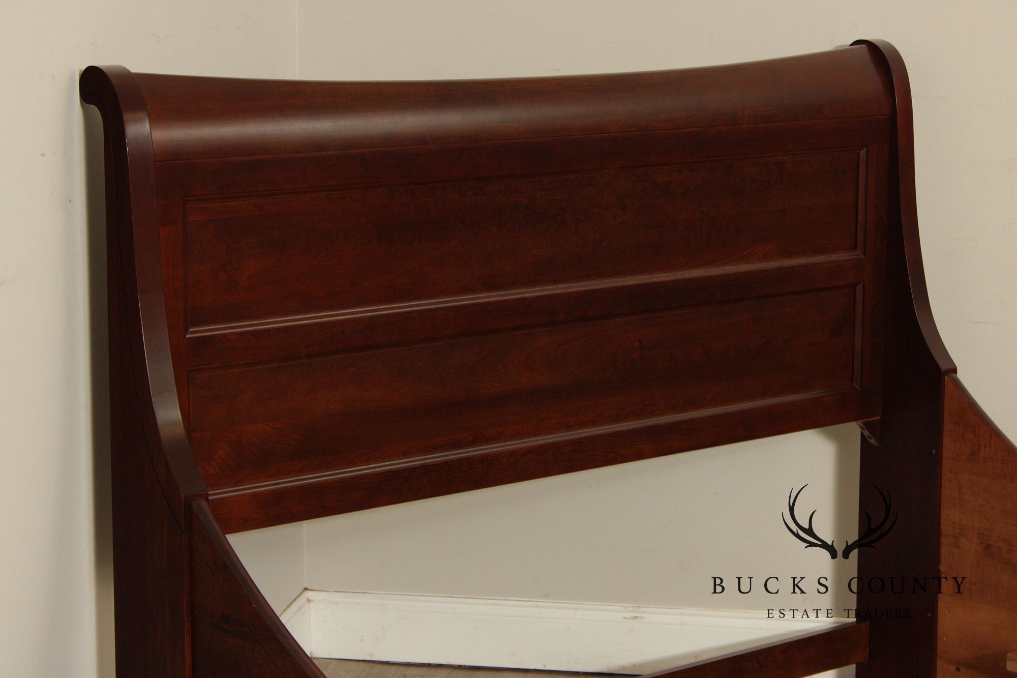 Durham Furniture Handcrafted Louis Philip Style Queen Cherry Sleigh Bed