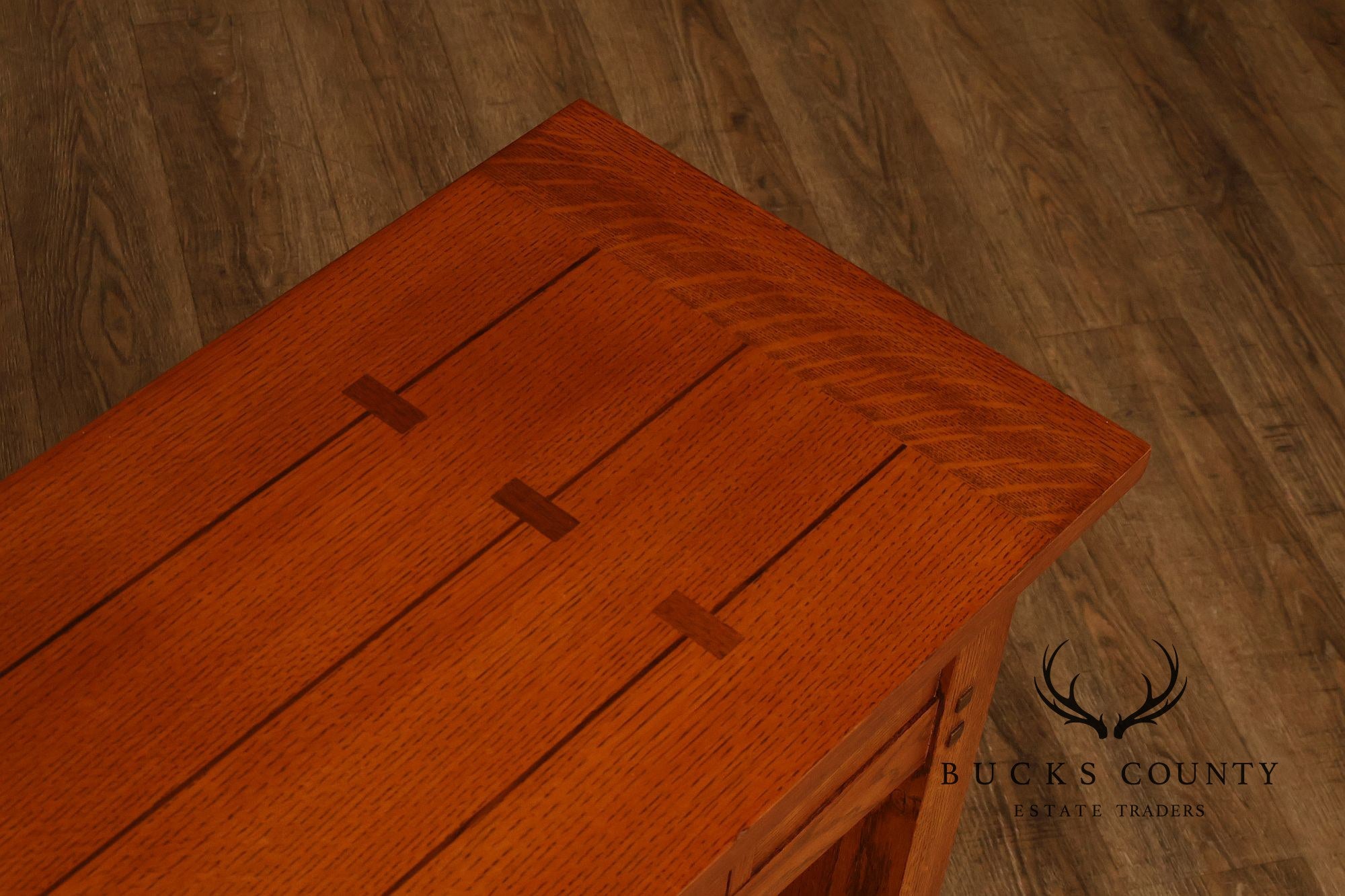 Thomasville Impressions Mission Style Oak Sofa Console Table