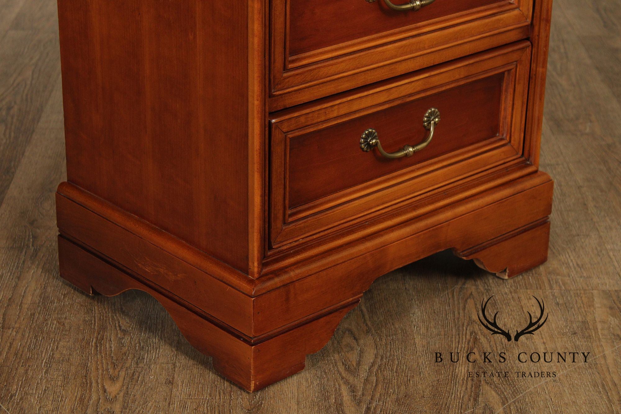 Lexington 'Chez Michelle' Pair Of Cherry Louis Philippe Style Three-Drawer Nightstands