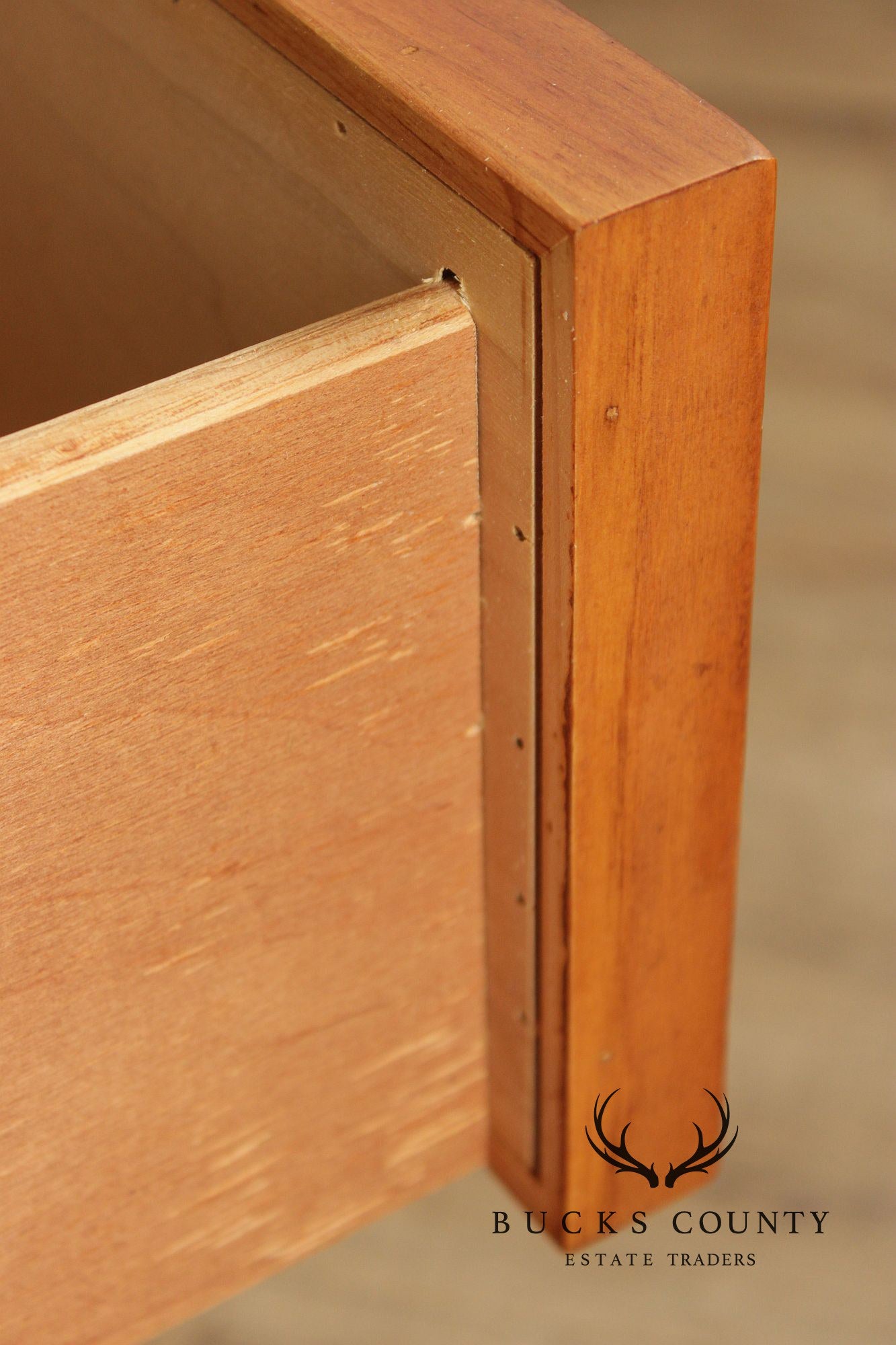 Stanley Furniture Pine and Wicker Writing Desk