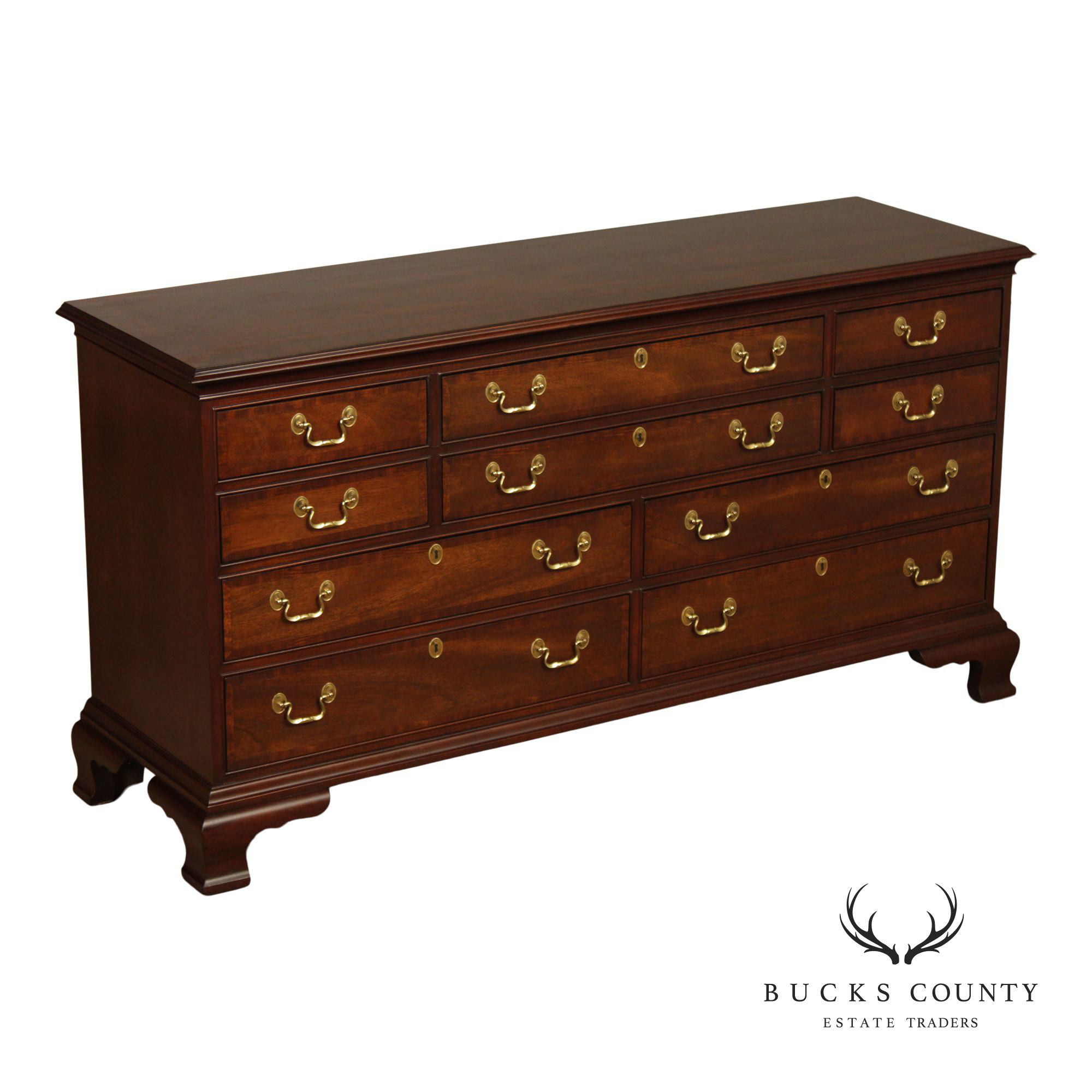 Councill Craftsmen Chippendale Style Mahogany Long Dresser