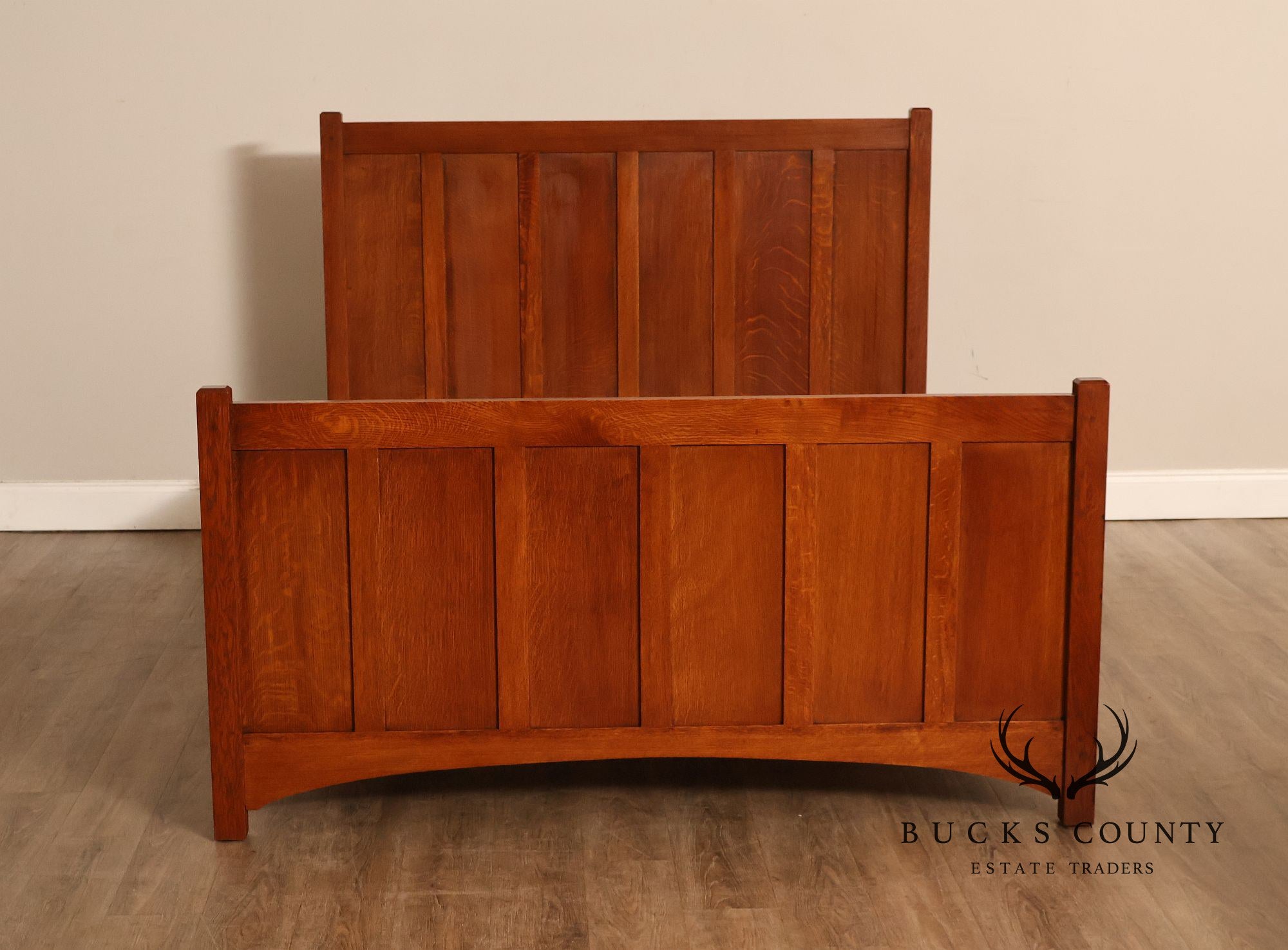 Custom Quality Mission Style Full-Size Oak Bed