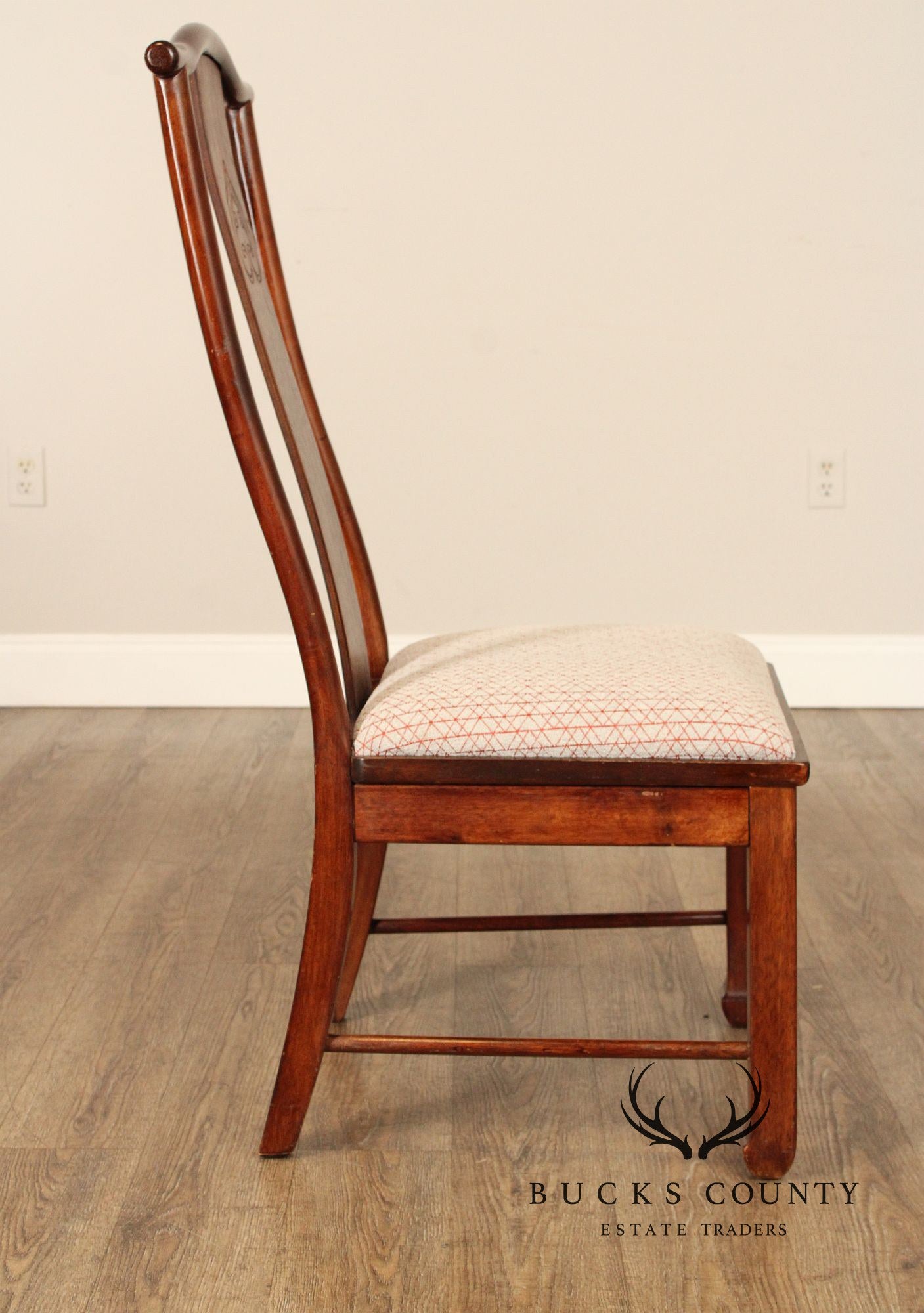 Bernhardt Chinese Style Set of Four Yoke Back Dining Chairs